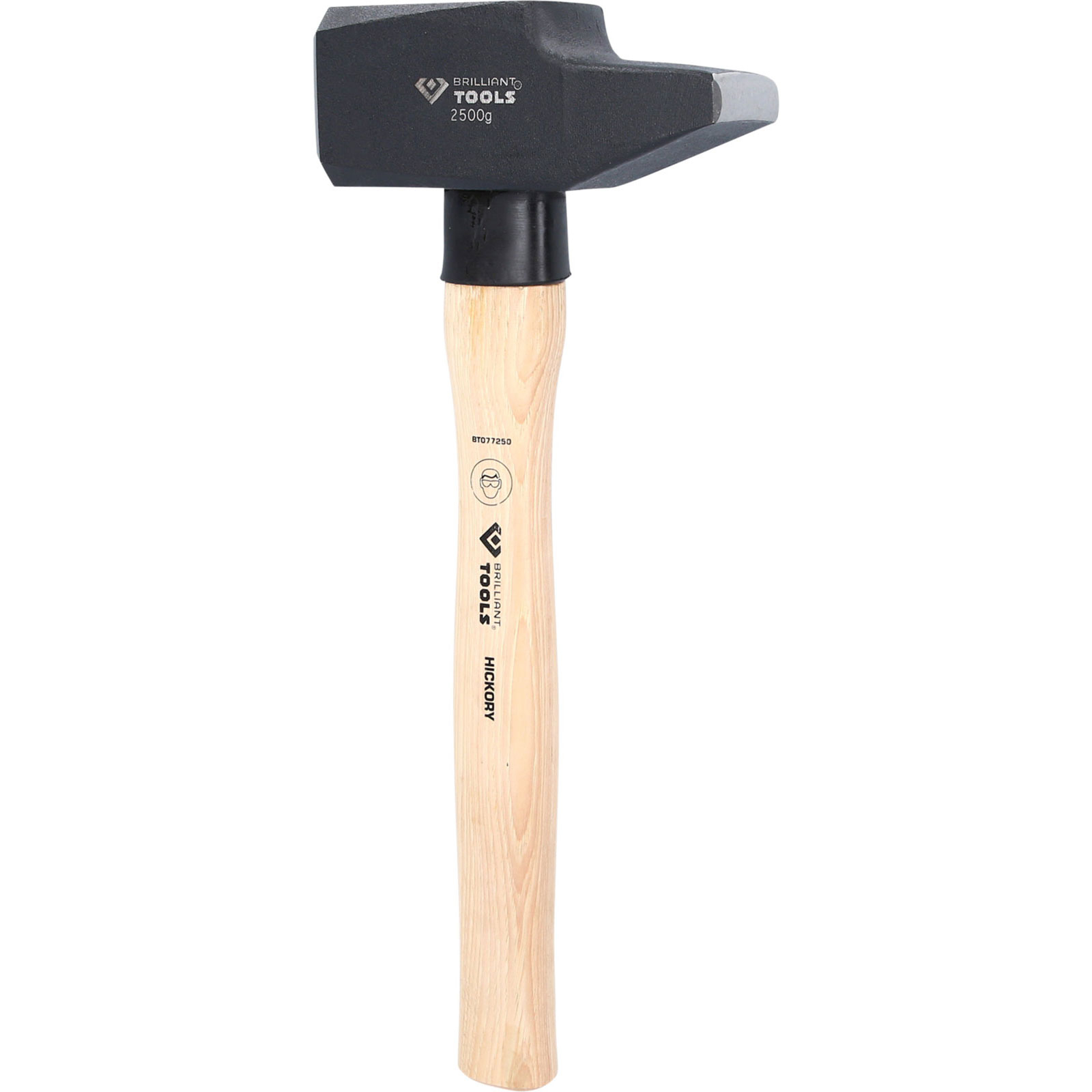 BRILLIANT TOOLS Schlosserhammer mit Hickory-Stiel 2500 g französische Form - BT077250