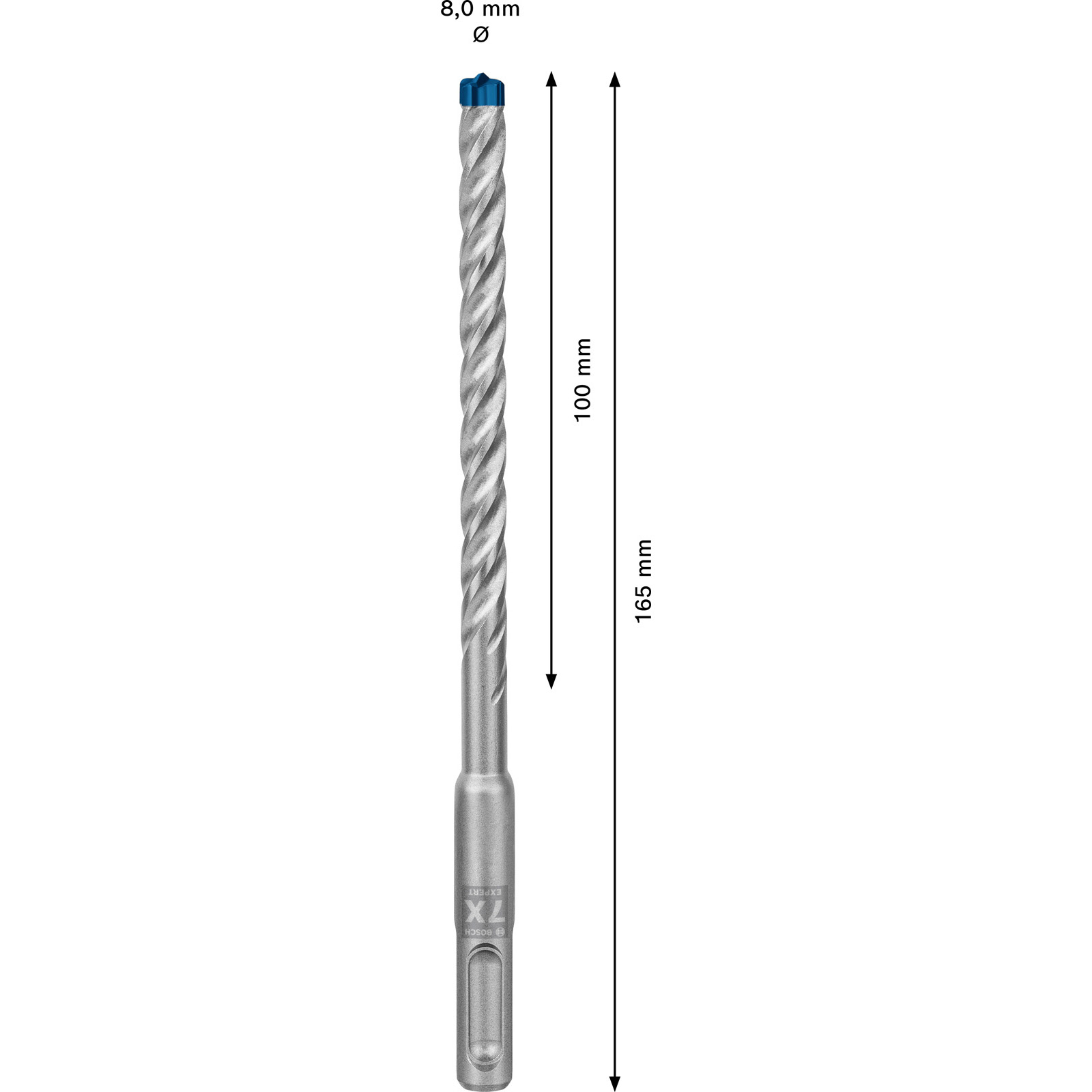Bosch Expert SDS plus-7X Hammerbohrer 8 x 100 x 165 mm - 2608900088
