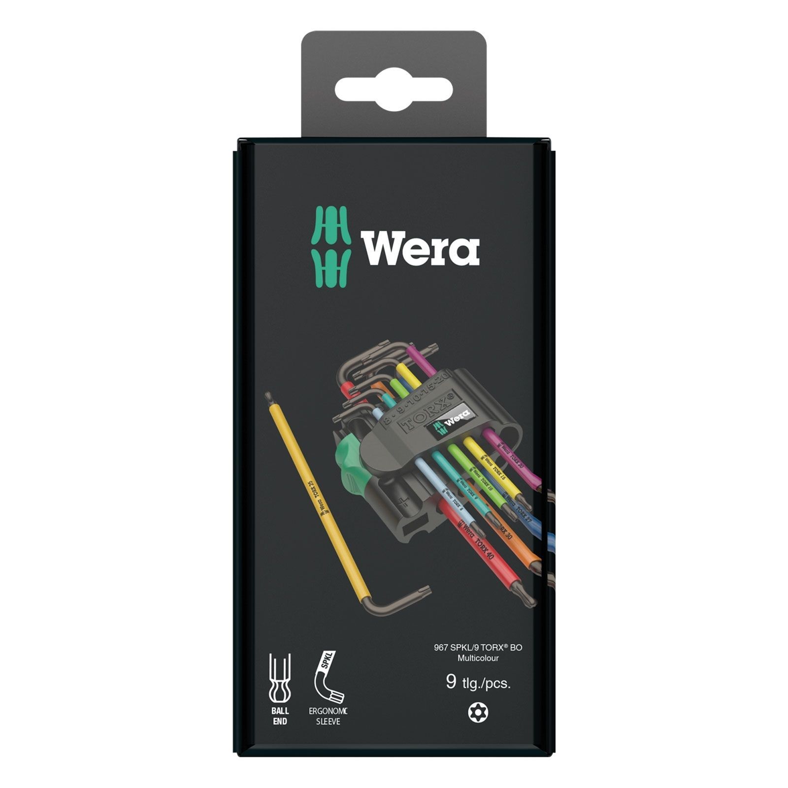 Wera Winkelschlüsselsatz 967 SPKL/ TORX BO 9tlg. Multicolour - 073599