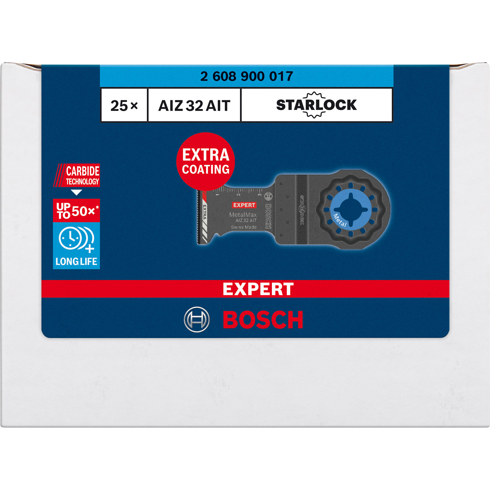 Bosch 25x Expert MetalMax Starlock AIZ 32 AIT Tauchsägeblatt für Multifunktionswerkzeuge 40 x 32 mm - 2608900017