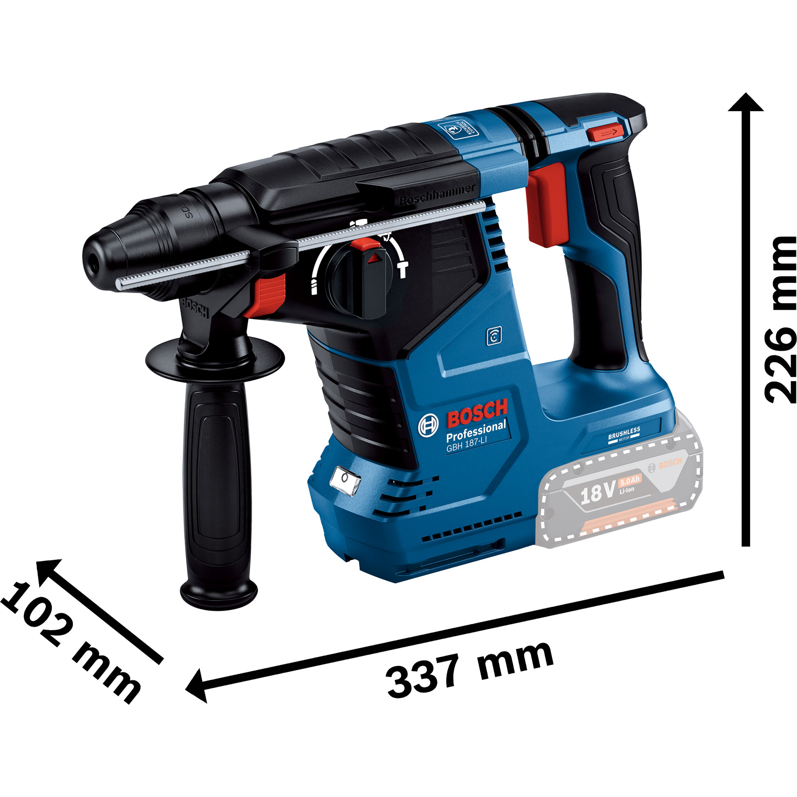 Bosch Akku-Bohrhammer GBH 18V-24 C Solo in L-Boxx - 0611923002