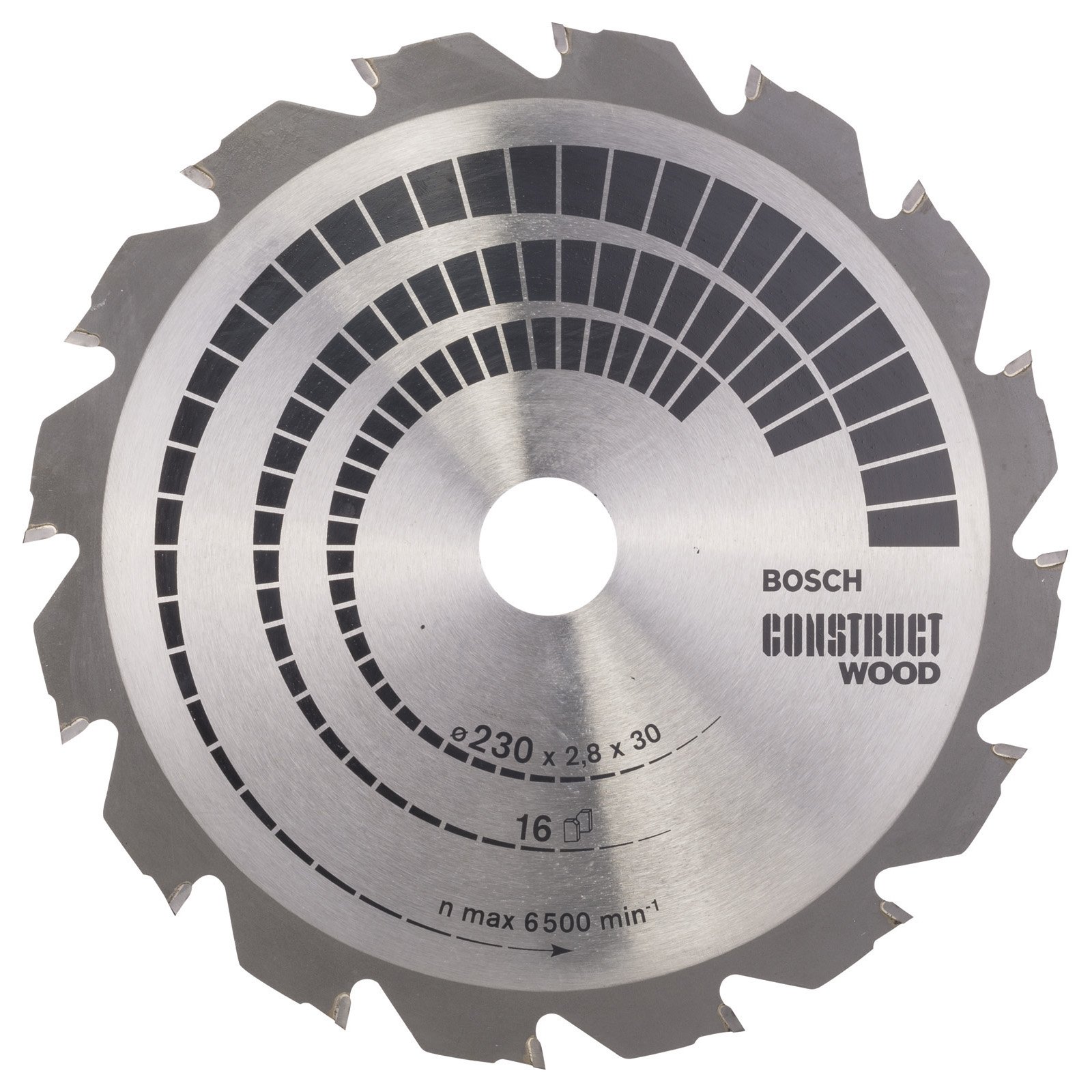 Bosch Kreissägeblatt Construct Wood, 230 x 30 x 2,8 mm, 16 - 2608640635