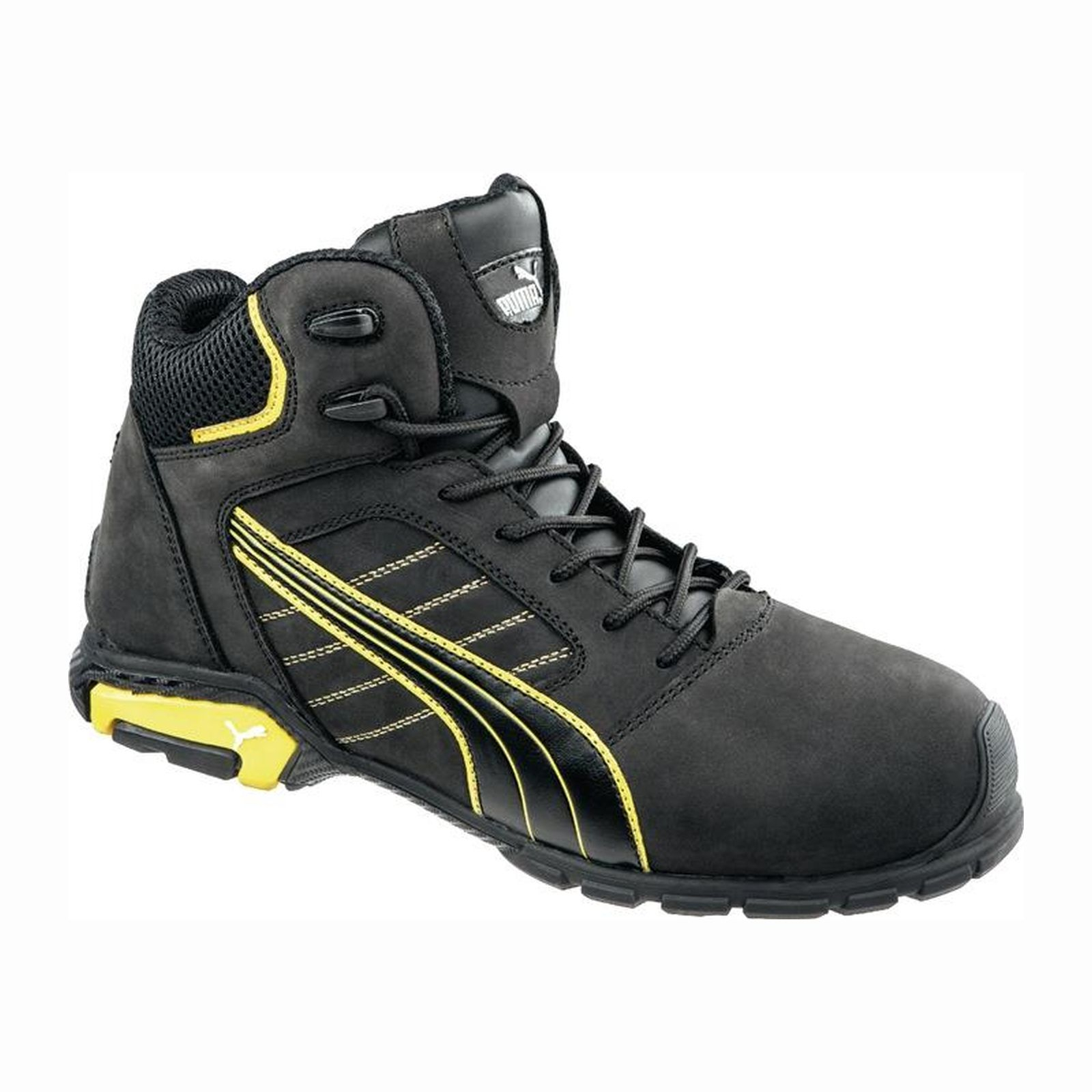 PUMA Sicherheitsstiefel Amsterdam Mid Größe 47 schwarz / gelb - 63.224.0-47