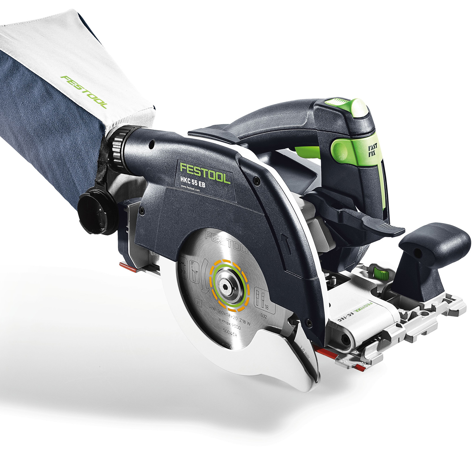 Festool Akku-Handkreissäge HKC 55 5,0 EBI-Plus-SCA Ø 160 mm / 2x 5,0 Ah + Ladegerät im Systainer - 577678