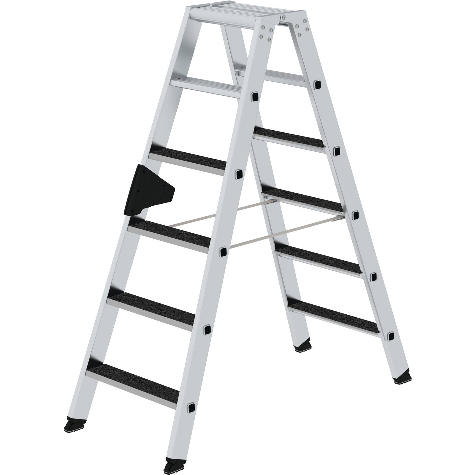 Günzburger Steigtechnik Stufen-Stehleiter beidseitig begehbar mit clip-step R13 2 x 6 Stufen - 041639