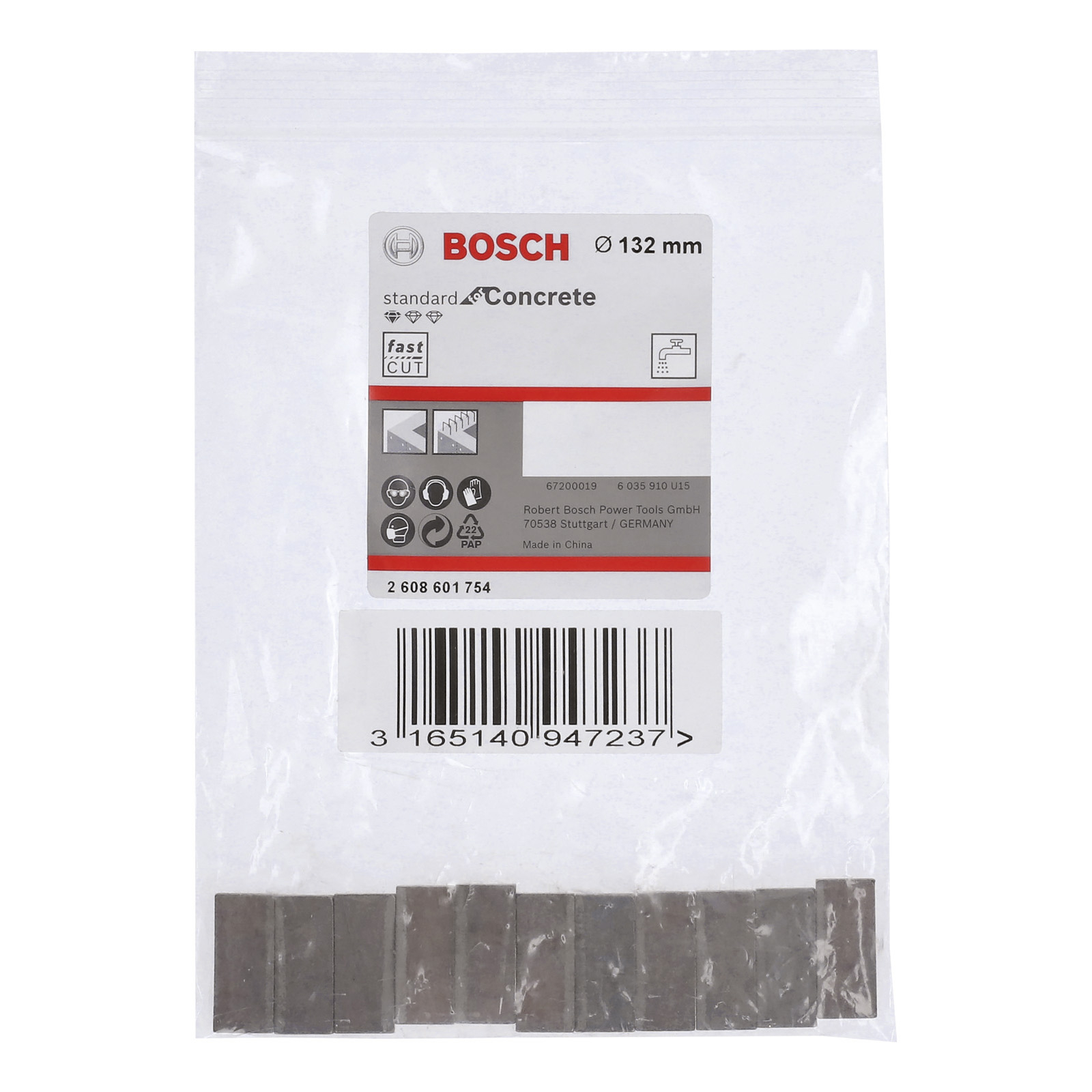 Bosch Segmente für Diamantbohrkrone Standard for Concrete 11 10 mm - 2608601754