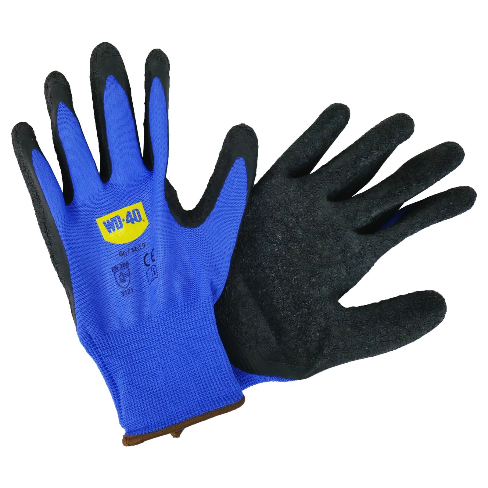 WD-40 Nylotex, Nylon-Latexhandschuh mit Strickbund Gr. 9 - WD40-HS