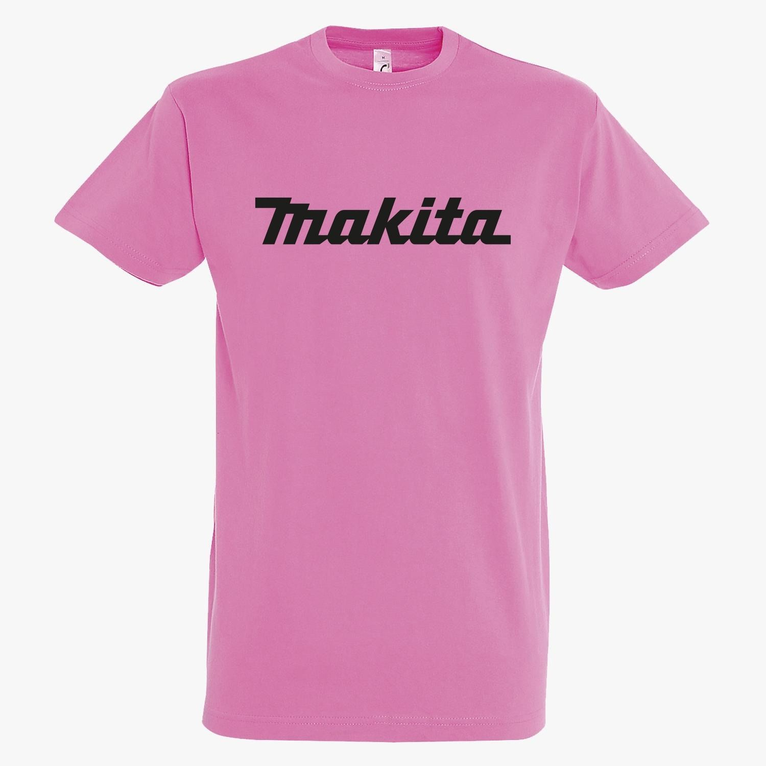 Makita T-Shirt Pink mit Motiv Logo Groß schwarz