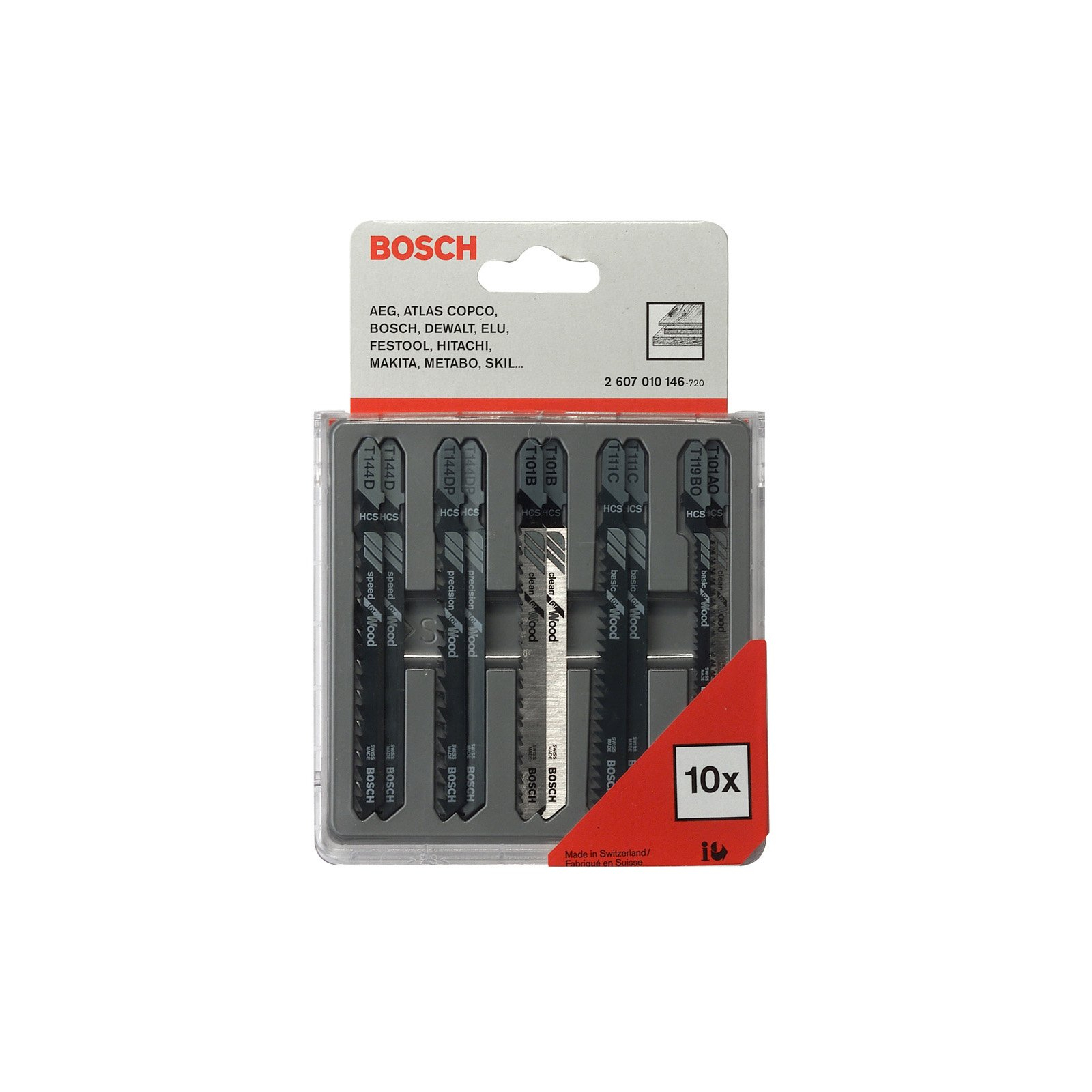 Bosch Stichsägeblatt-Set 10tlg. für Holz Bosch 2607010146