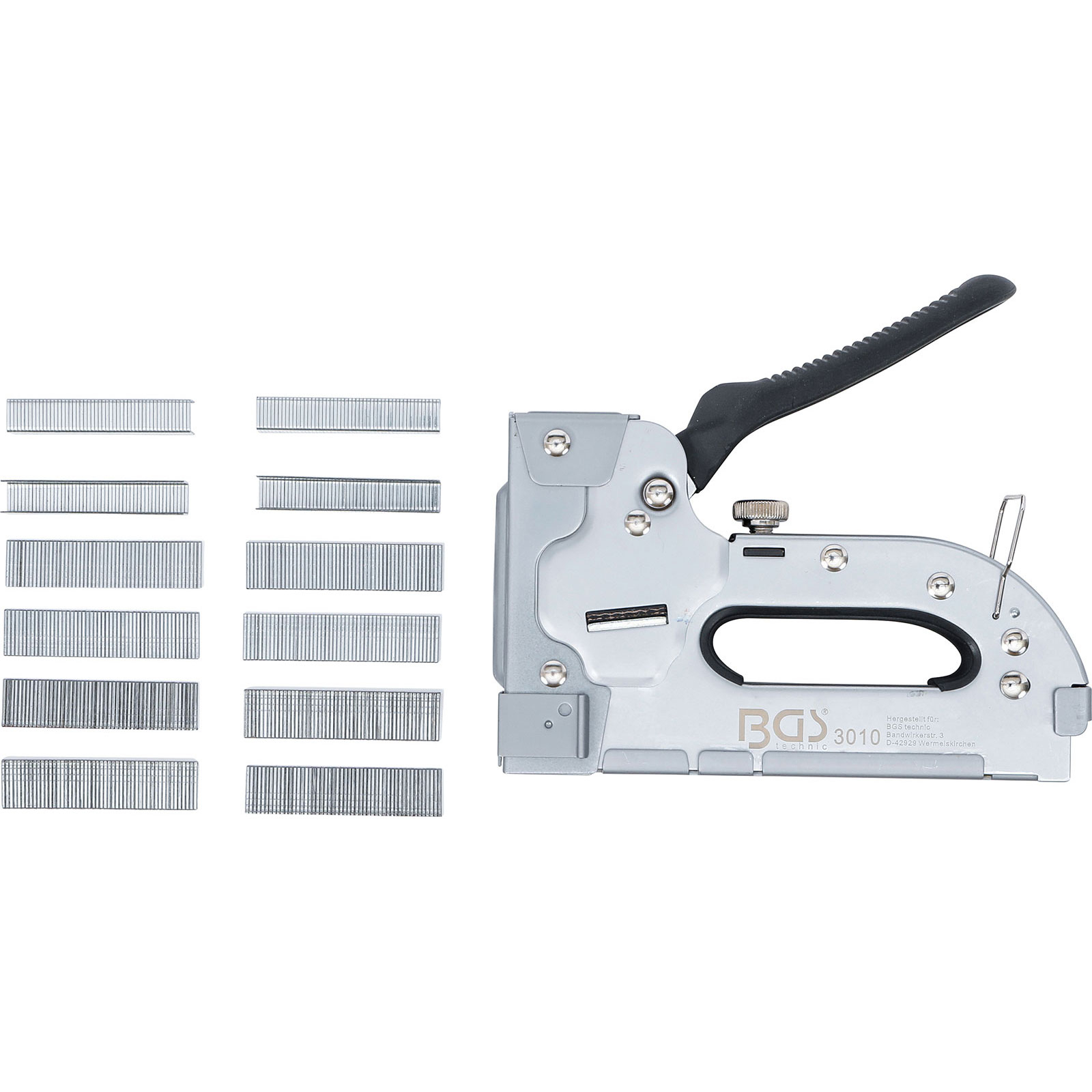 BGS Handtacker für Klammern 6 - 17 mm Nägel und Stifte 12 - 16 mm - 3010