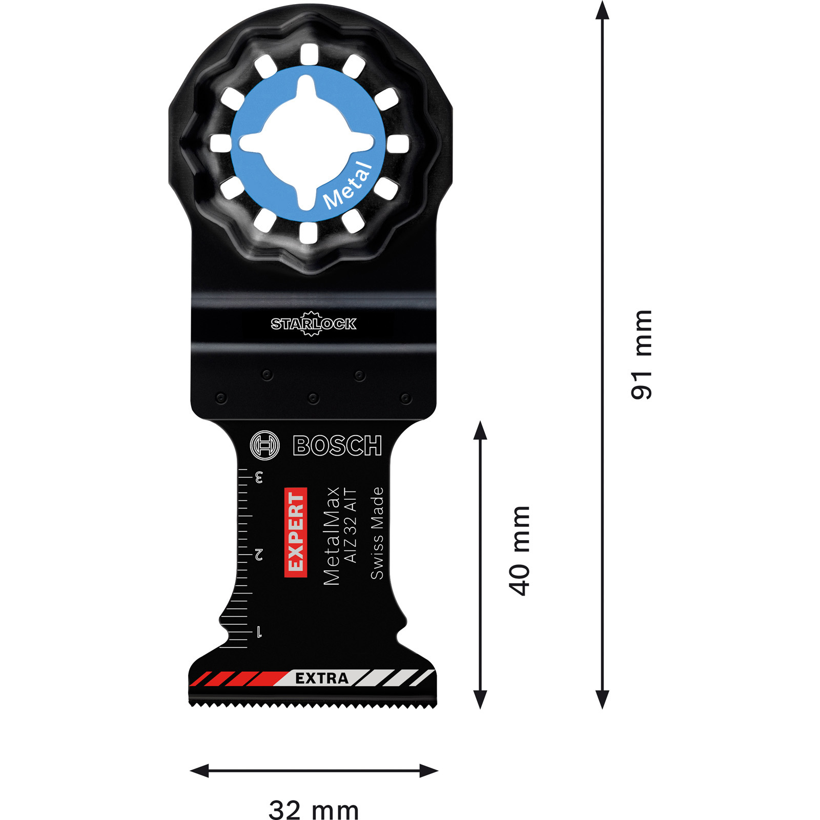 Bosch 25x Expert MetalMax Starlock AIZ 32 AIT Tauchsägeblatt für Multifunktionswerkzeuge 40 x 32 mm - 2608900017