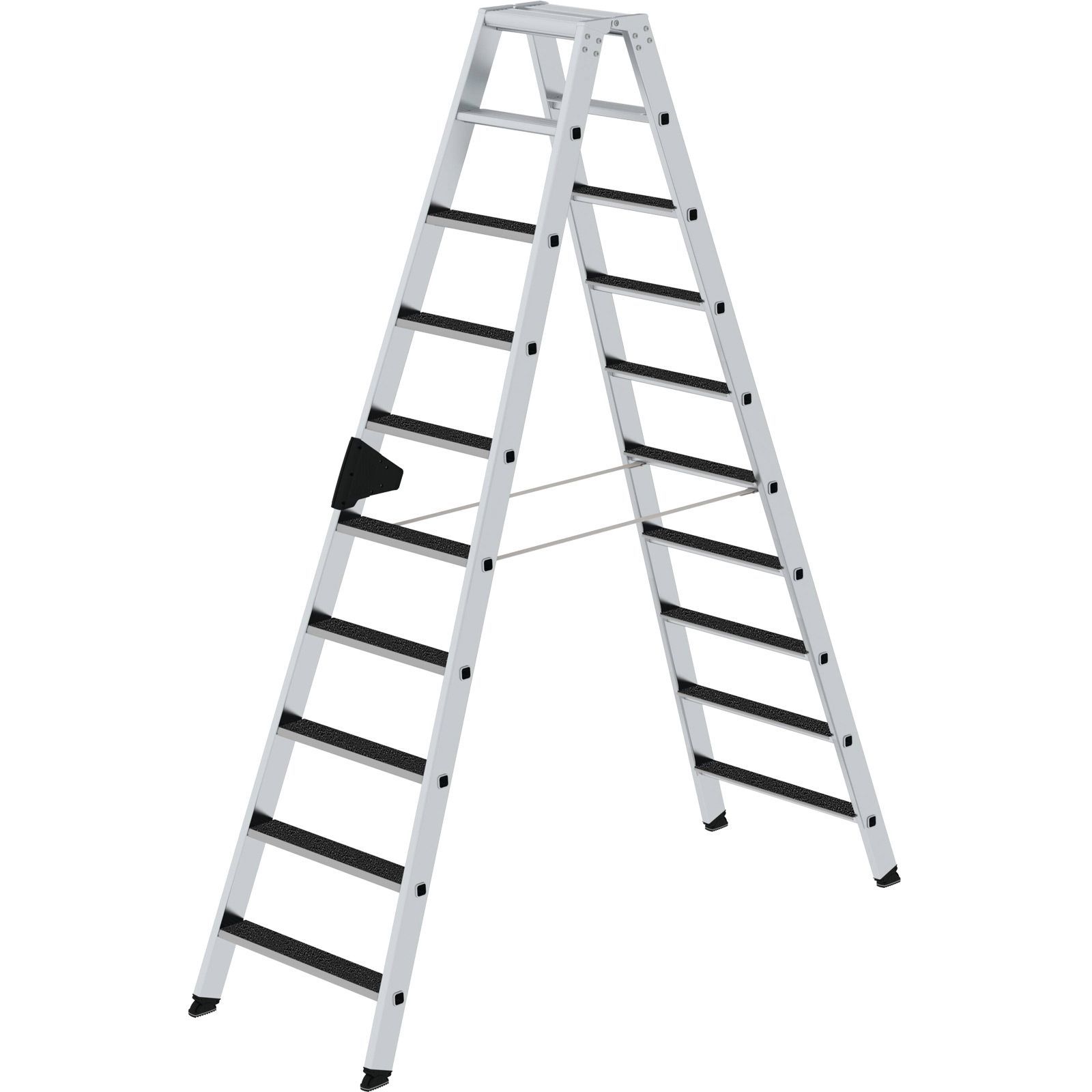 Günzburger Steigtechnik Stufen-Stehleiter beidseitig begehbar mit clip-step R13 2 x 10 Stufen - 041643