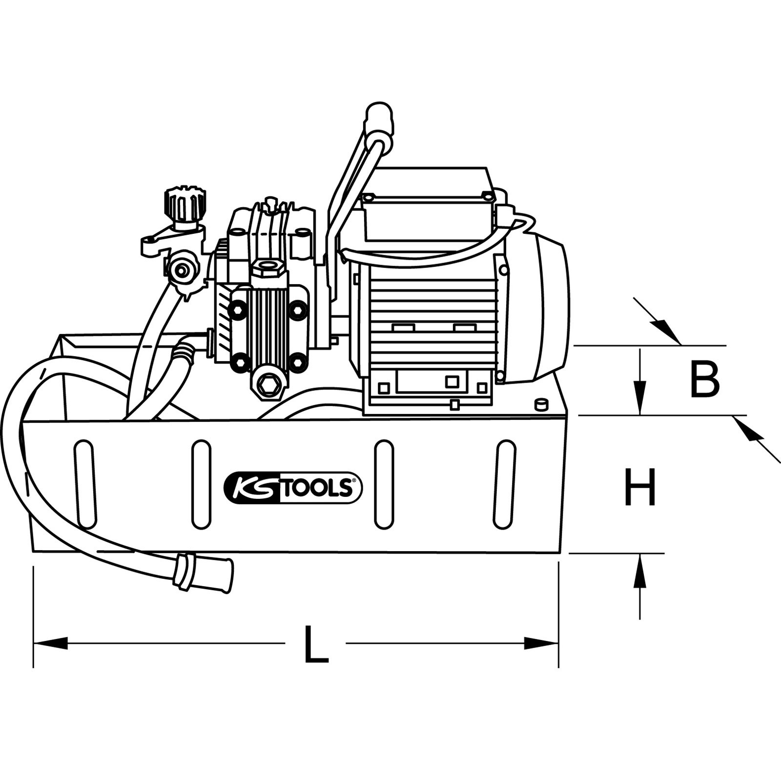 KS TOOLS Elektrische Druck-Prüfpumpe 12 l - 902.3004