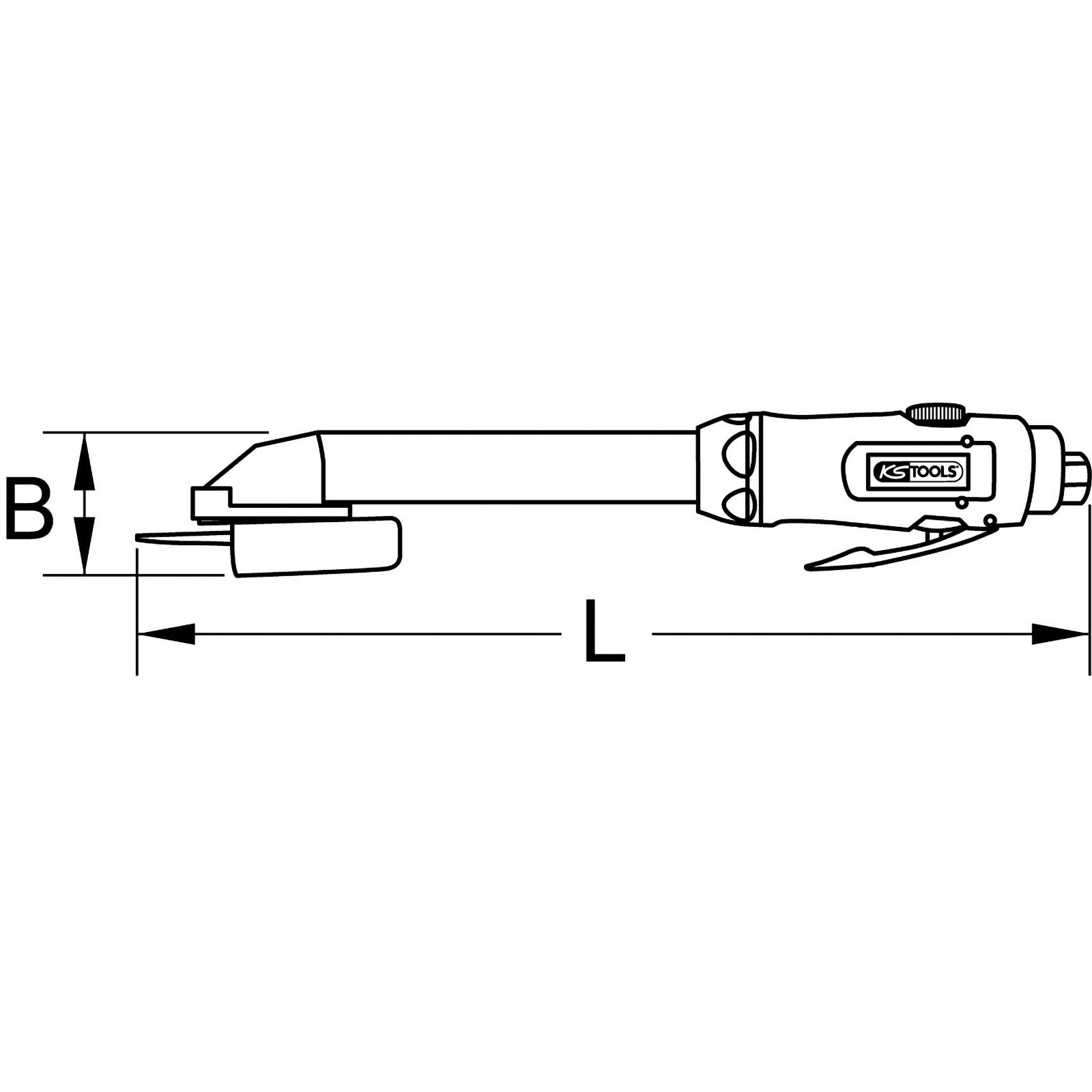 KS TOOLS 3/8" Druckluft-Stab-Trennschleifer 15.000U/min - 515.5475