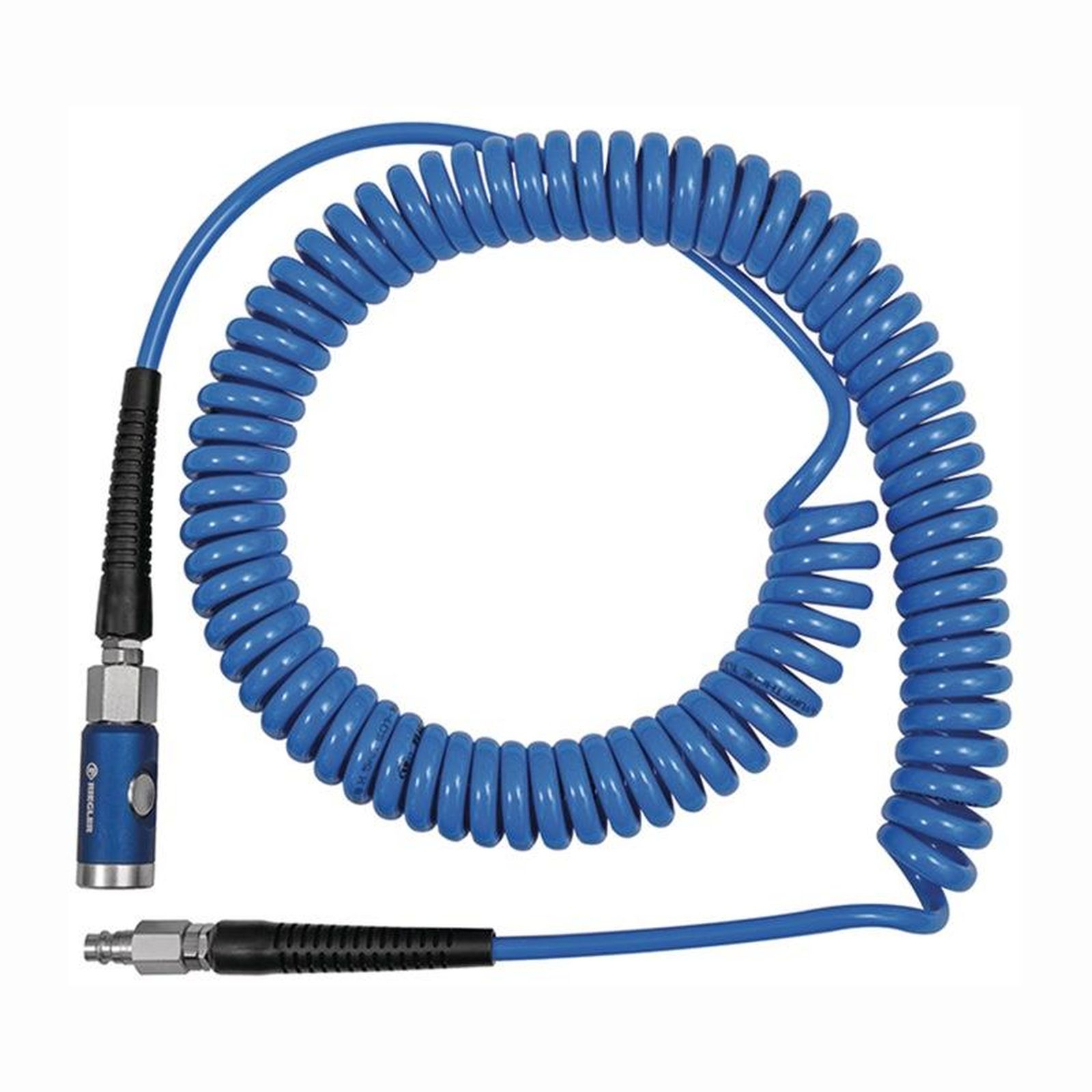 Riegler Spiralschlauch-Druckknopf-Sicherheitskupplung-Set PU Ø 12 x 8 Länge 10 m - 158197