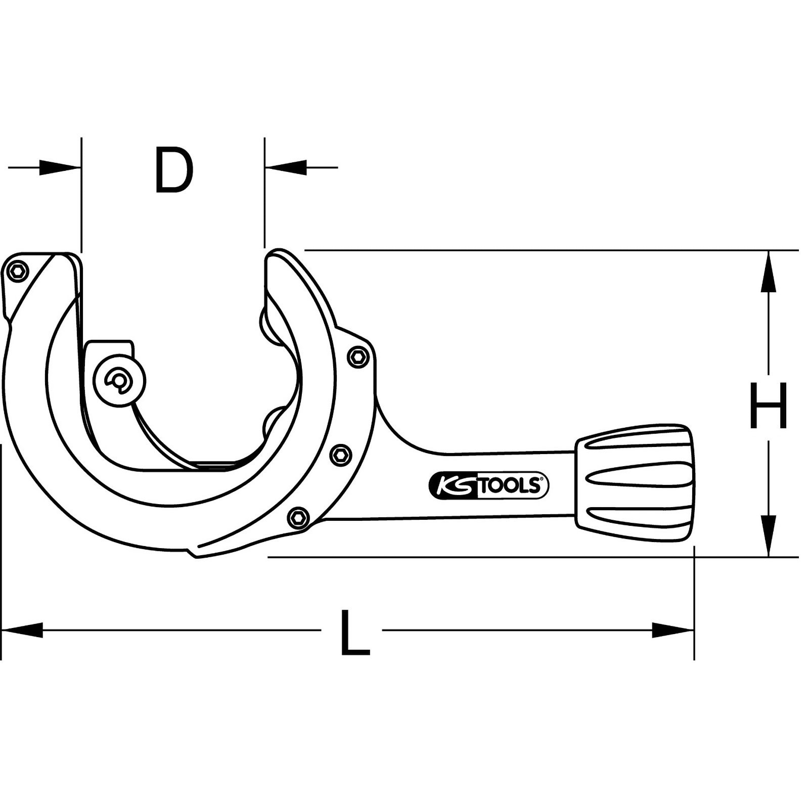 KS TOOLS Ratschen-Rohrabschneider 28 - 67 mm - 104.5050