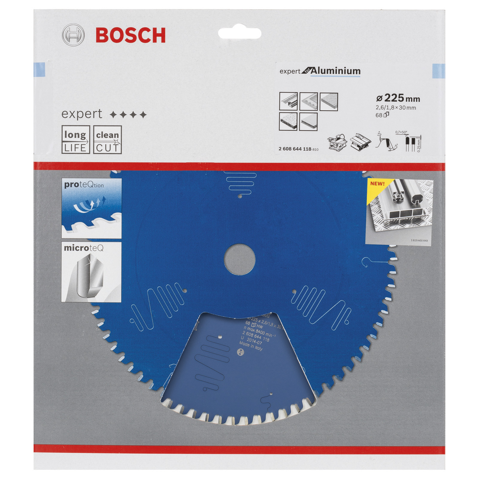 Bosch Kreissägeblatt Expert for Aluminium für Tischsägen 225 x 30 x 2,6 mm 68 - 2608644118