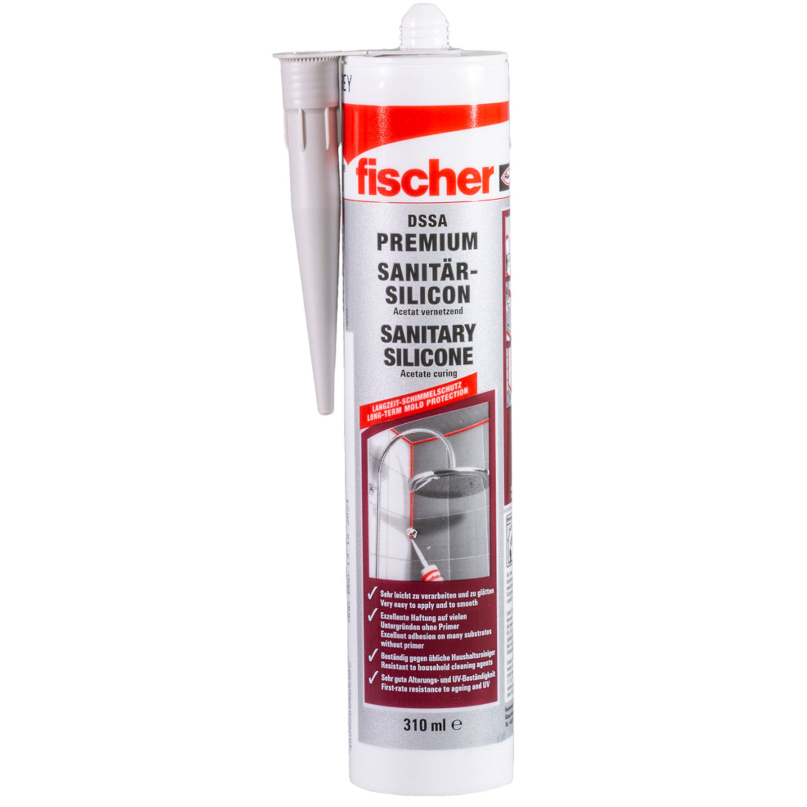 Fischer Sanitärsilicon DSSA 310 ml Manhattan - 512210