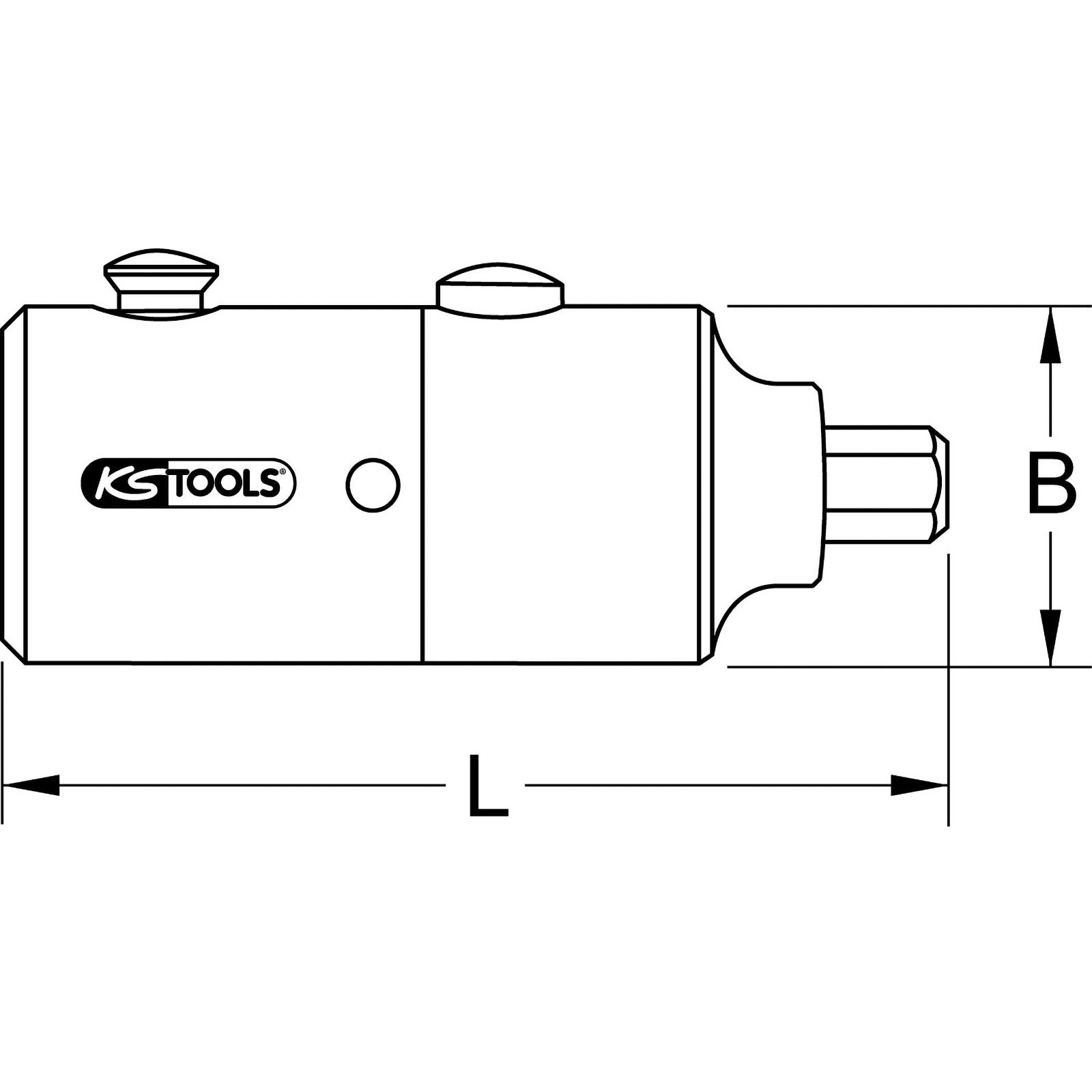 KS TOOLS Montagewerkzeug für Abflussventile 92 mm - 116.2060