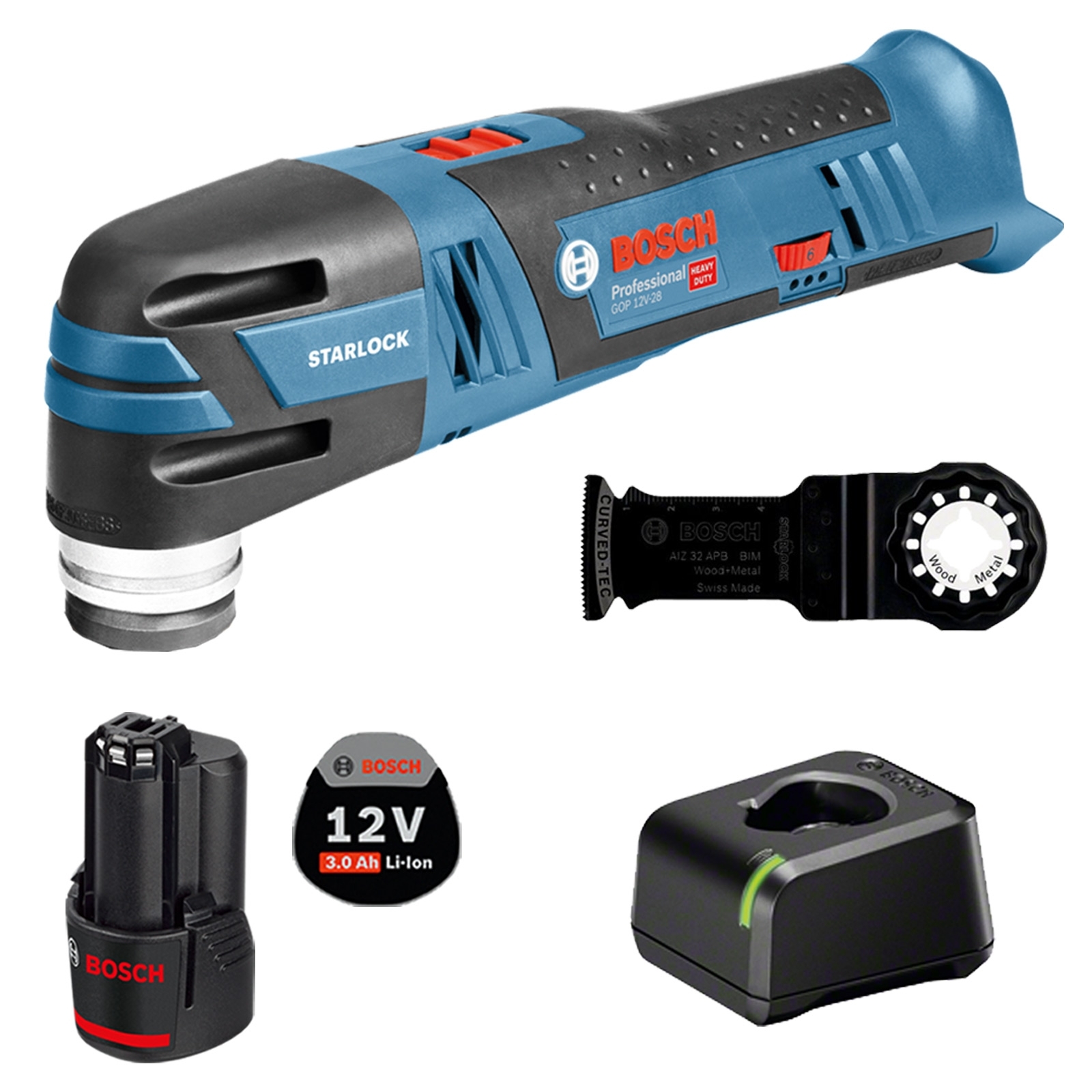 Bosch Akku-Multi-Cutter GOP 12V-28 / 1x 3,0 Ah Akku + Ladegerät