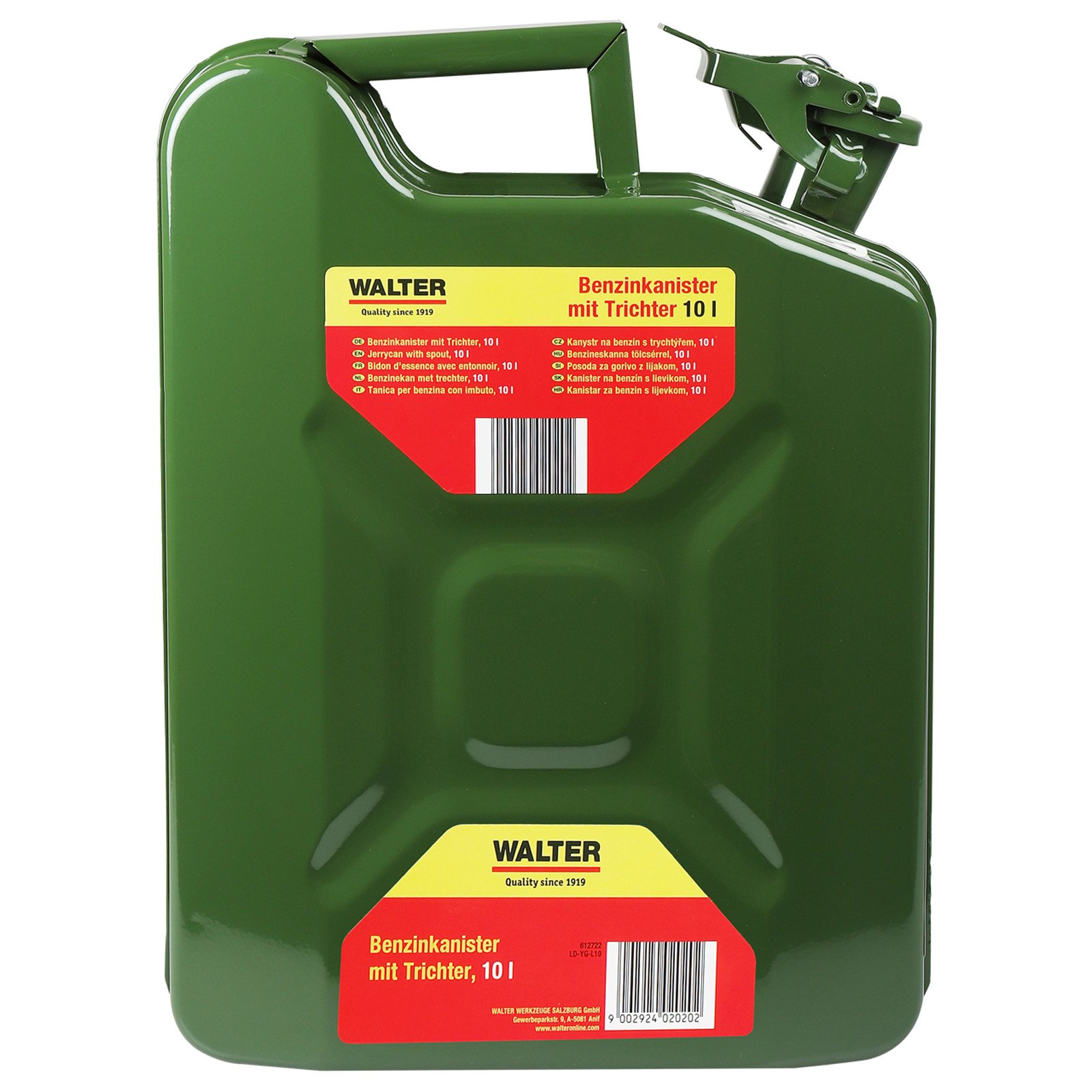 Walter 10 l Benzinkanister mit Trichter - 612722