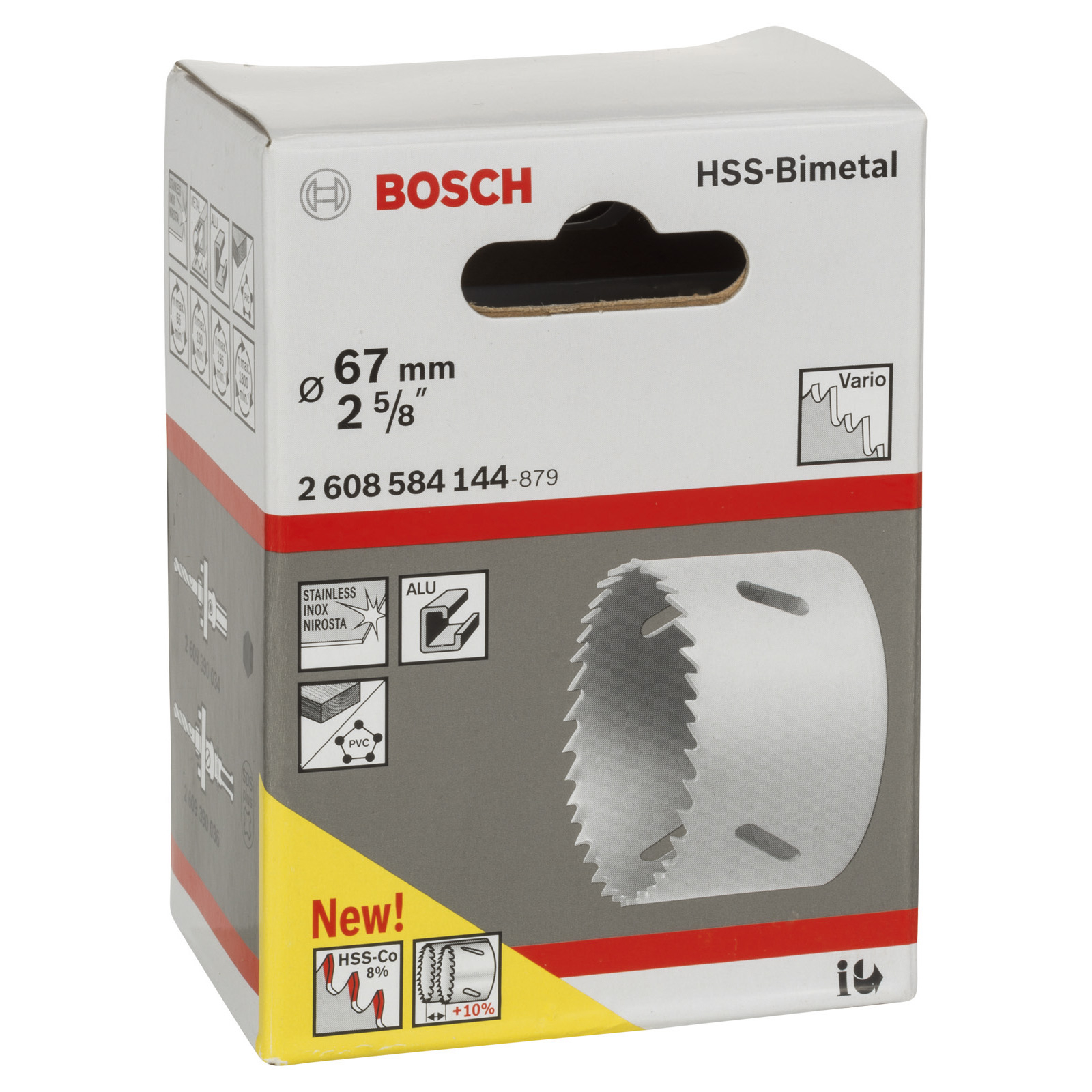 Bosch Lochsäge HSS-Bimetall für Standardadapter 67 mm 2 5/8" - 2608584144