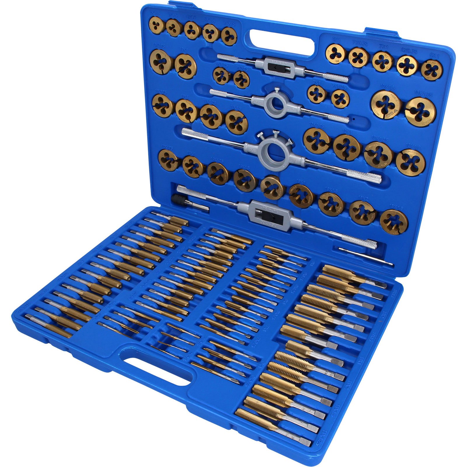 BRILLIANT TOOLS TiN Gewindeschneidwerkzeug-Satz 110tlg. - BT101985