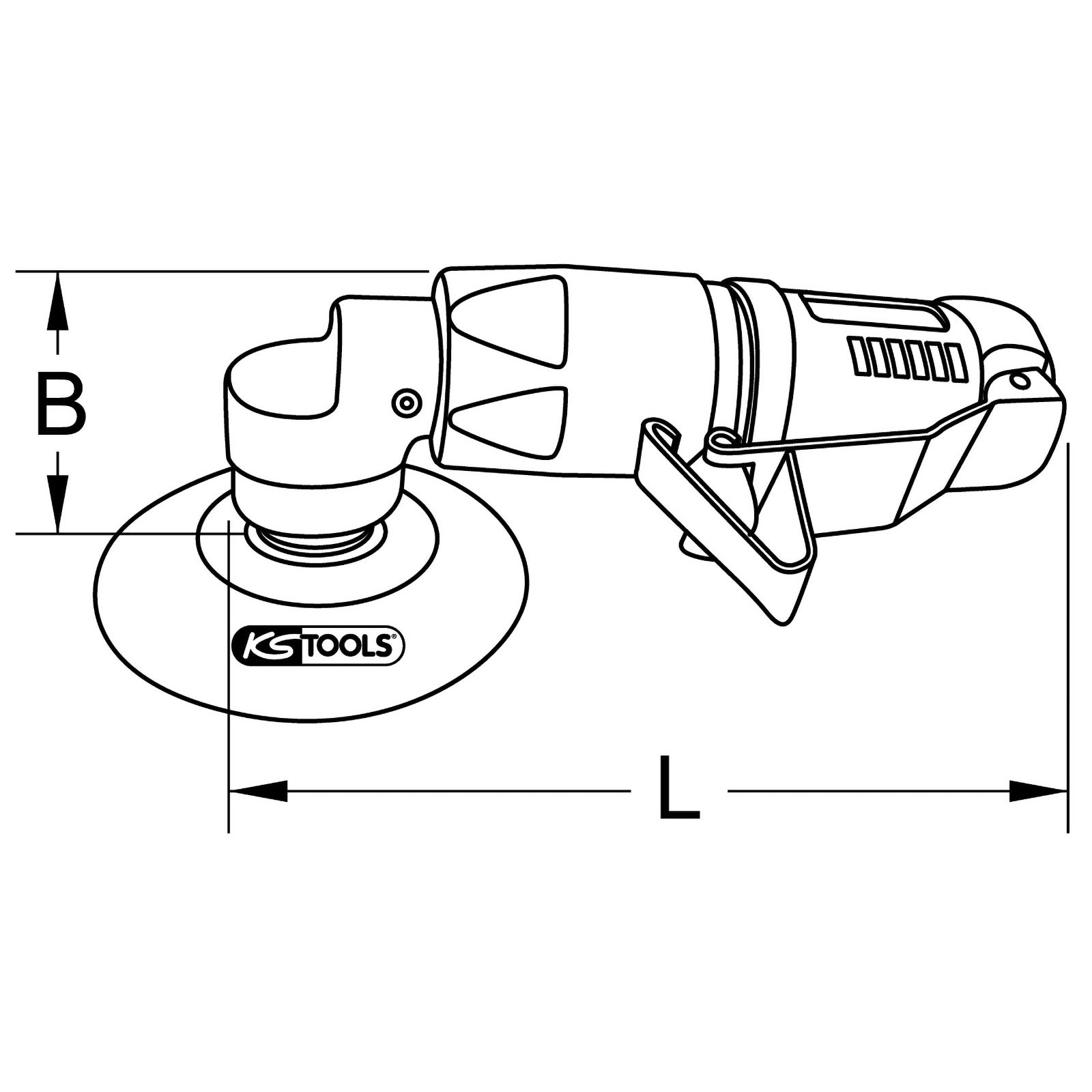 KS TOOLS 1/4" Mini-Druckluft-Polierer-Satz 5tlg. - 515.5120