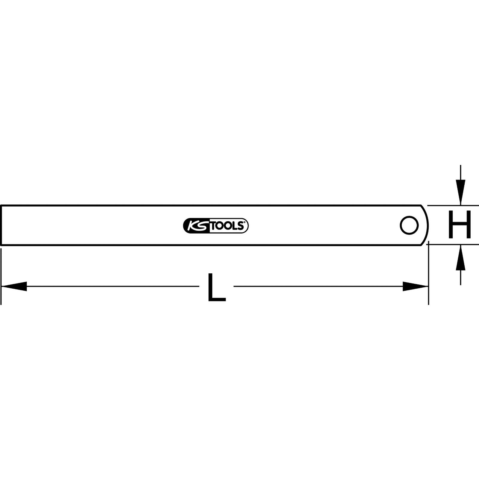 KS TOOLS Halbflexibler Stahlmaßstab 2000 mm - 300.0118