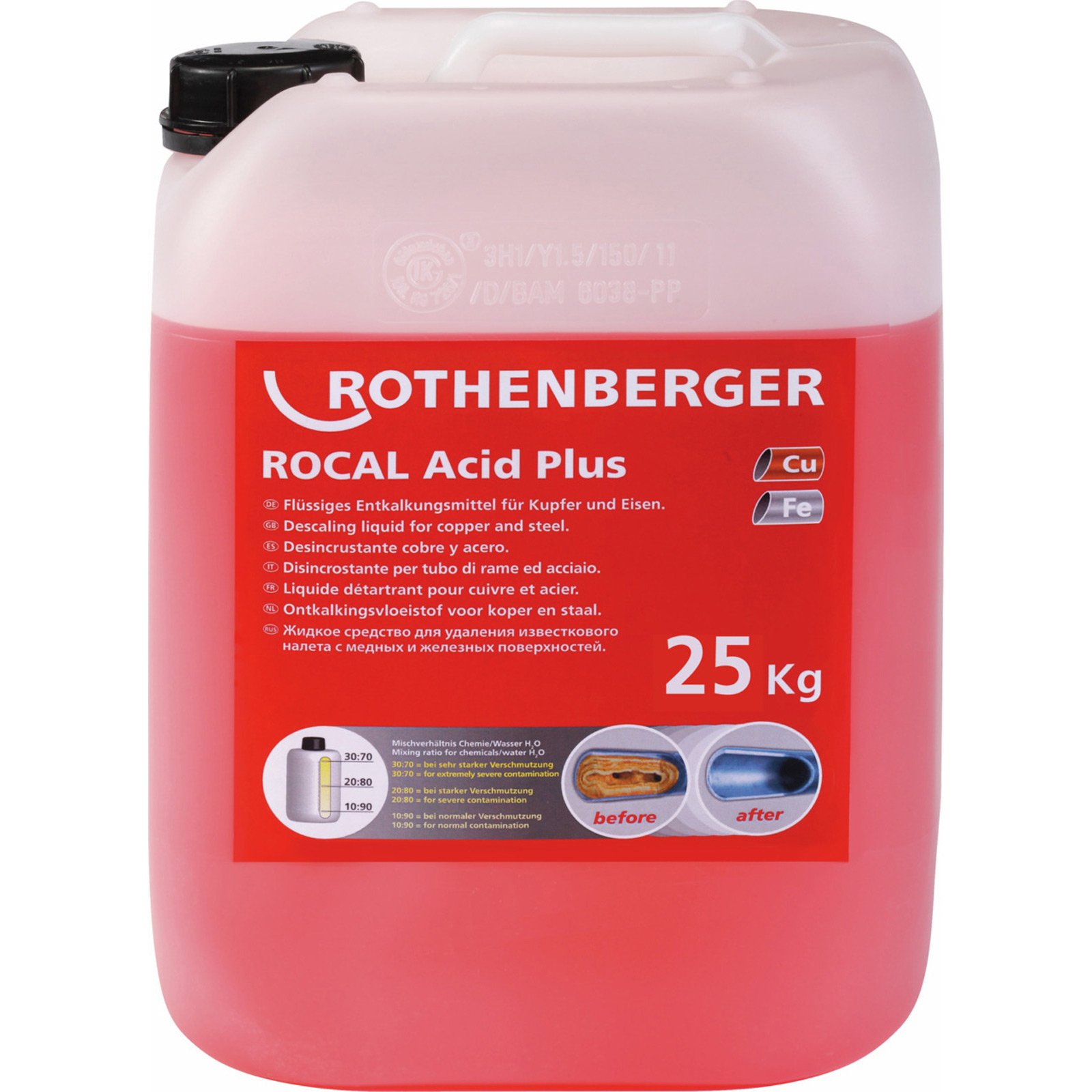 ROTHENBERGER ROCAL Acid Plus, Cu, FE, 25kg - 1500000914