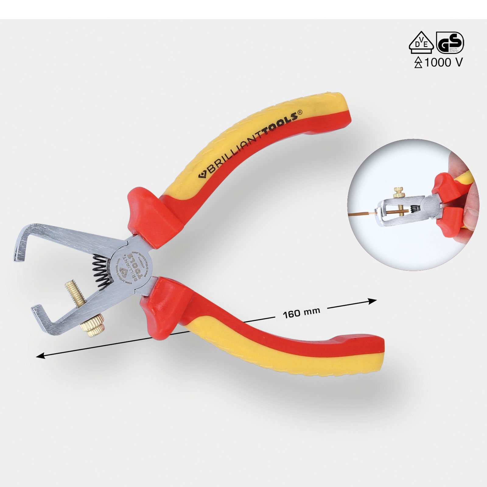 BRILLIANT TOOLS VDE Abisolierzange 160 mm - BT068014