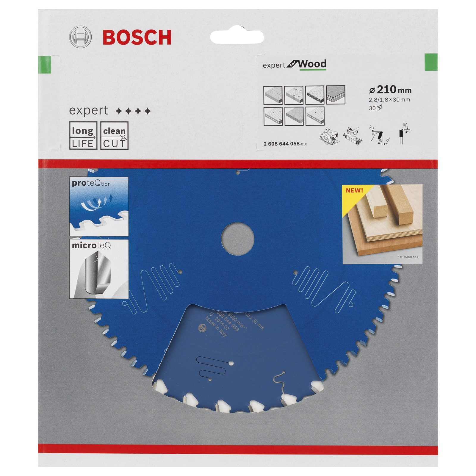 Bosch Kreissägeblatt Expert for Wood für Handkreissägen 210 x 30 x 2,8 mm 30 - 2608644058