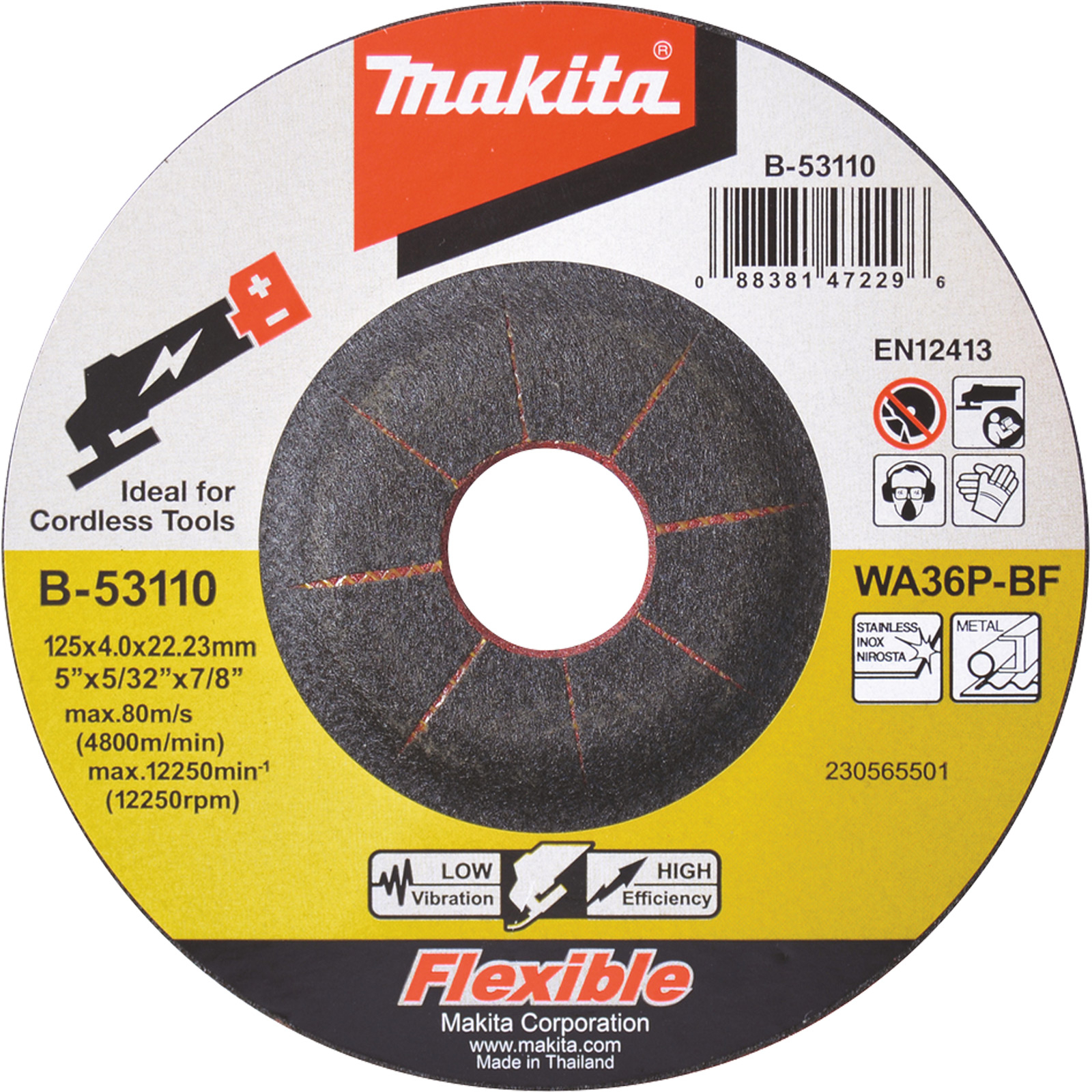 Makita Schruppscheiben 125mm Flexible Metall - B-53110