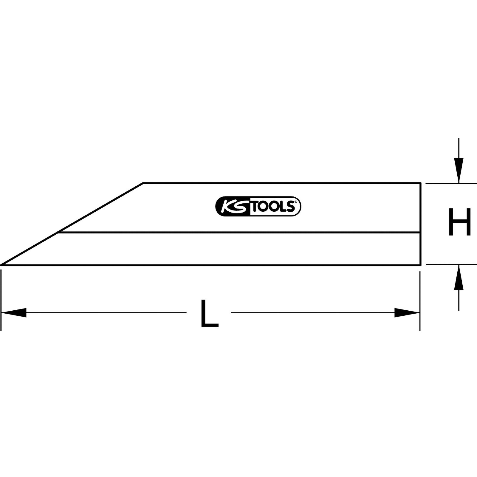 KS TOOLS Präzisions-Haarlineal 400 mm - 300.0637