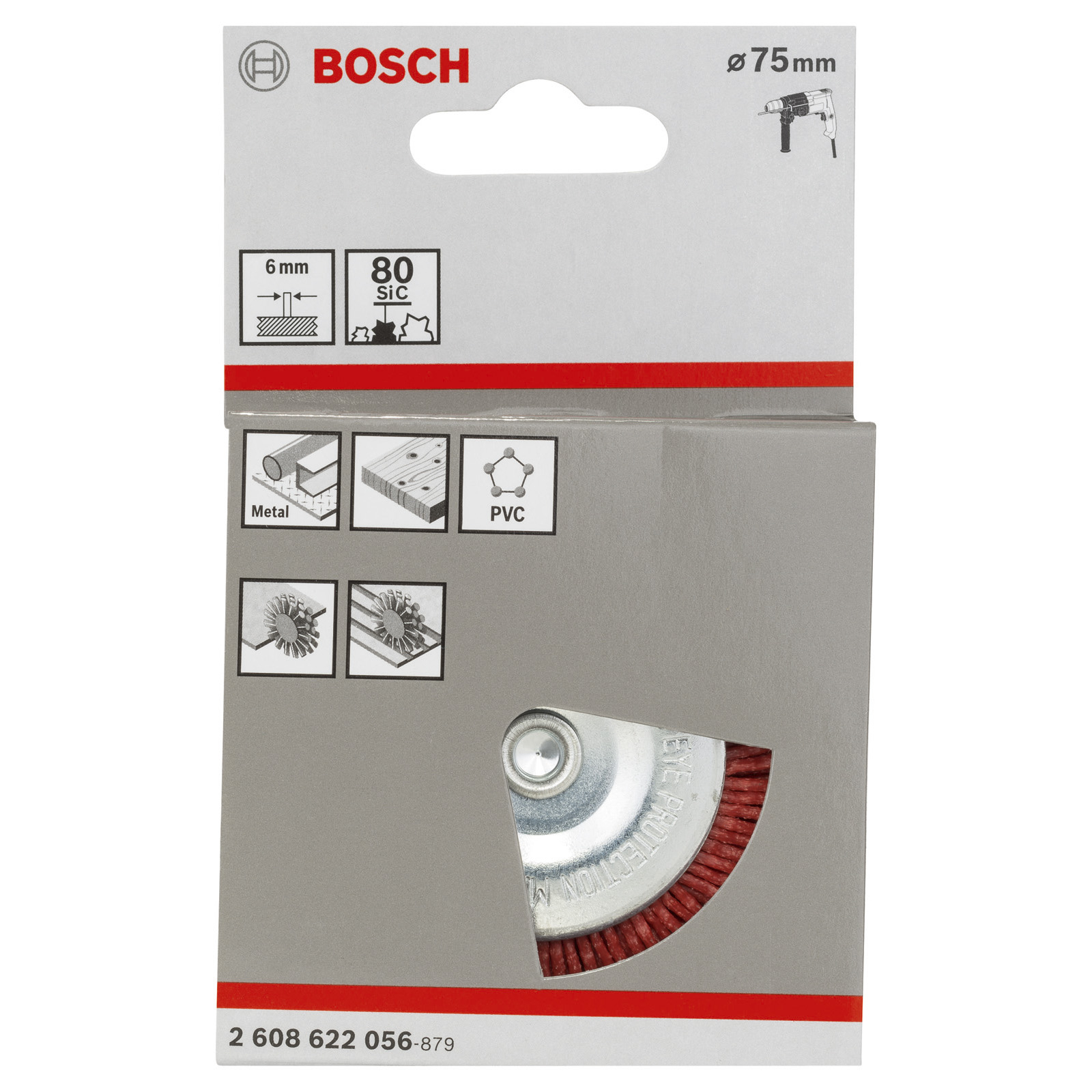 Bosch Scheibenbürste Nylon mit Korund 1 x 75 mm - 2608622056