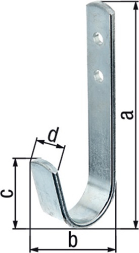 GAH Alberts Wandhaken einfach 30 mm Stahl verzinkt 90 mm - 802110