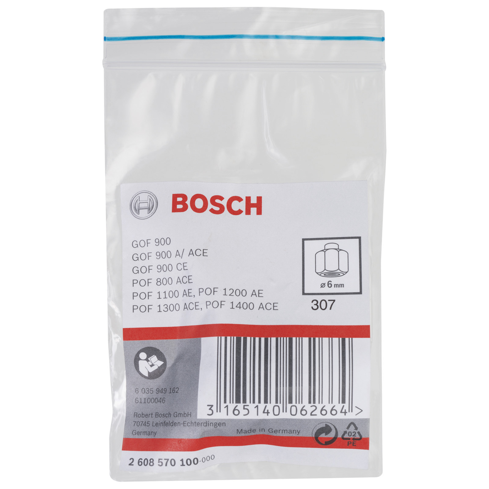 Bosch Spannzange 6 mm 19 mm - 2608570100