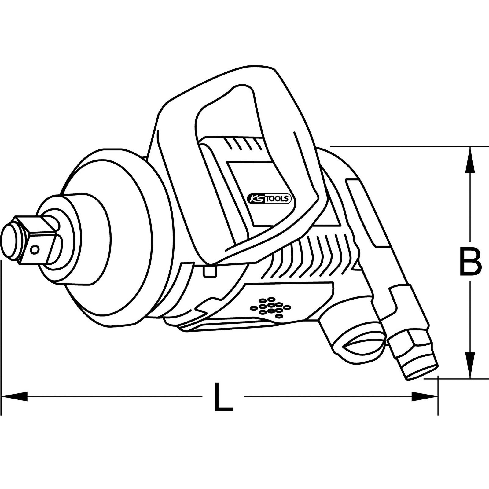 KS TOOLS 3/4" superMONSTER Hochleistungs-Druckluft-Schlagschrauber 3.405 Nm - 515.3250