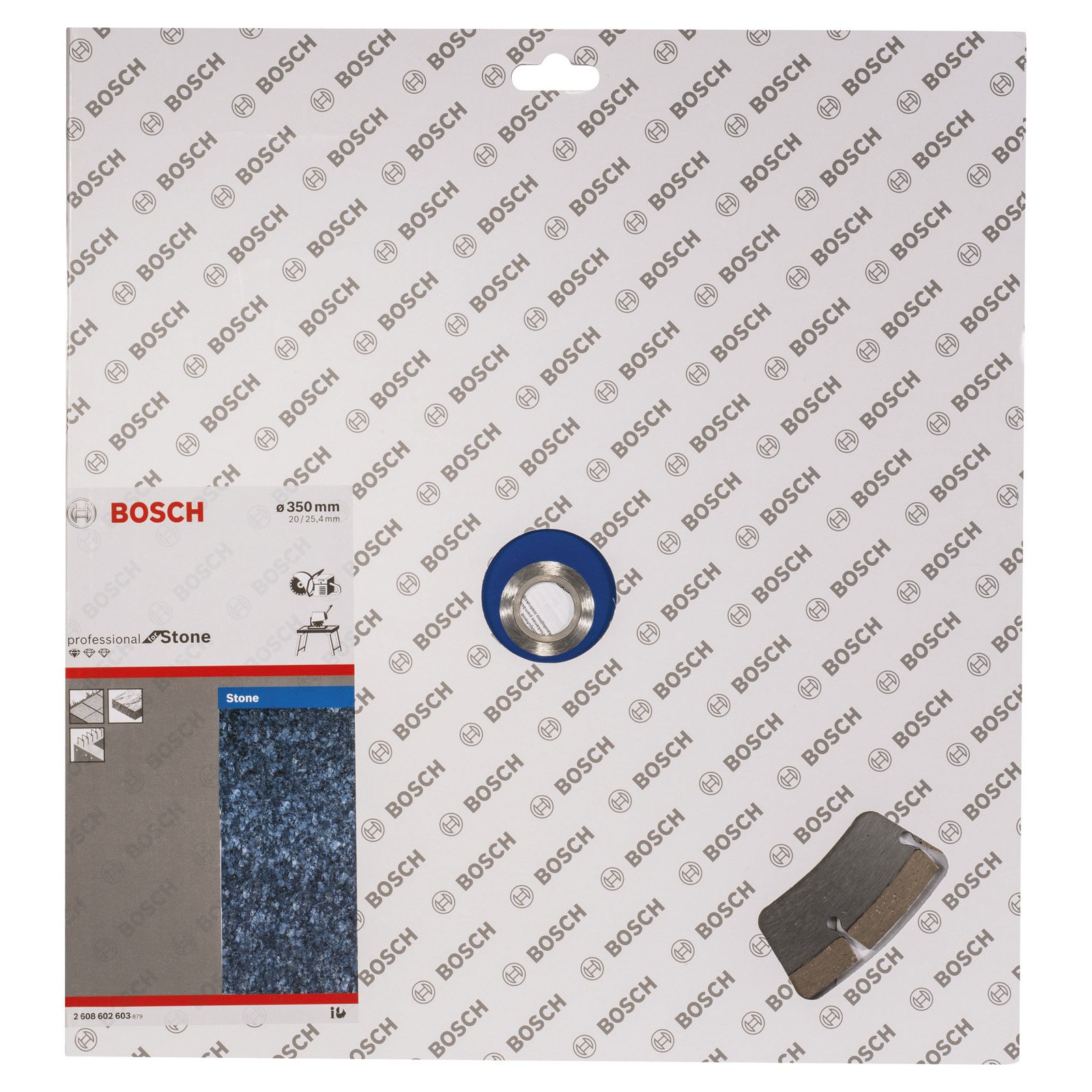 Bosch Diamanttrennscheibe Standard for Stone, 350 x 20,00+25,40 x 3,1 x 10 mm -2608602603