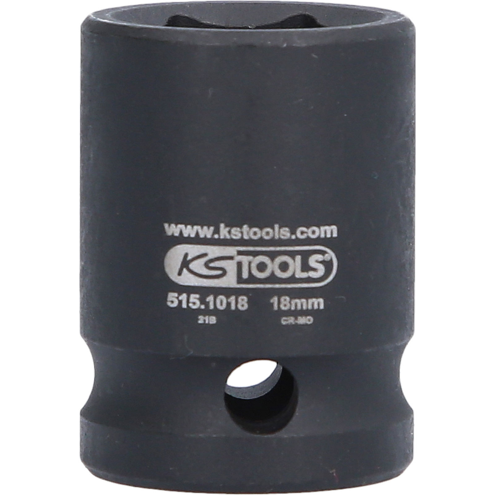 KS TOOLS 1/2" Sechskant-Kraft-Stecknuss kurz 18 mm - 515.1018