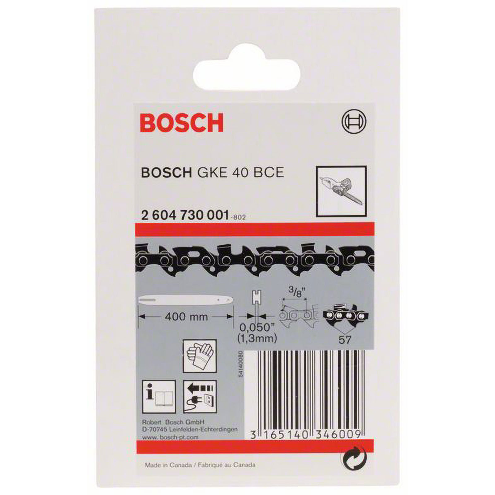 Bosch Kette für Kettensäge 400 mm - 2604730001