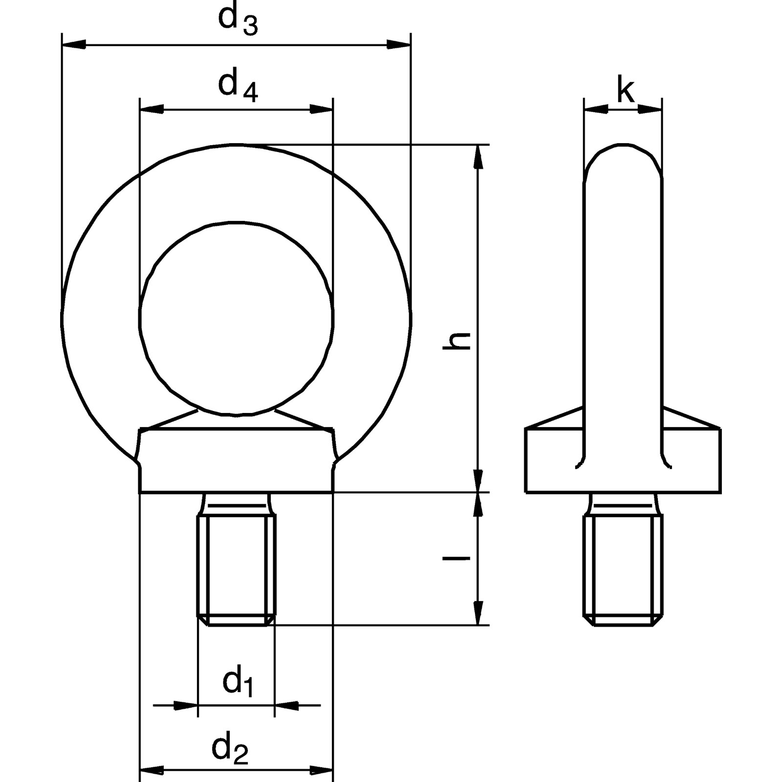 Kleinsorge Ringschraube DIN 580 Gewinde M10 - 66000101