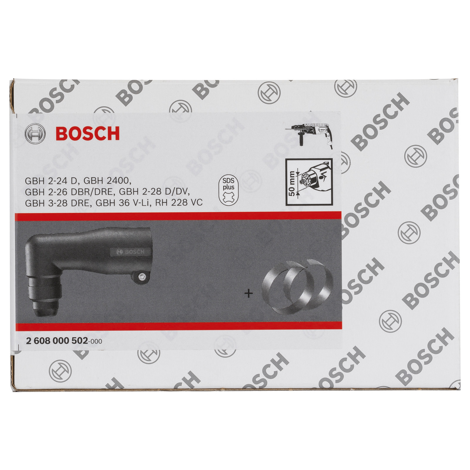 Bosch Winkelbohrkopf für leichte Bohrhämmer mit SDS plus Werkzeughalter 50 mm - 2608000502