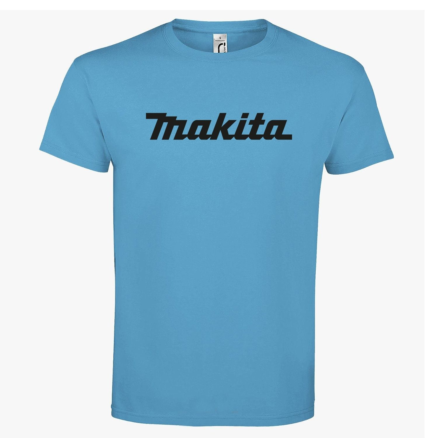 Makita T-Shirt Aqua mit Motiv Logo Groß schwarz