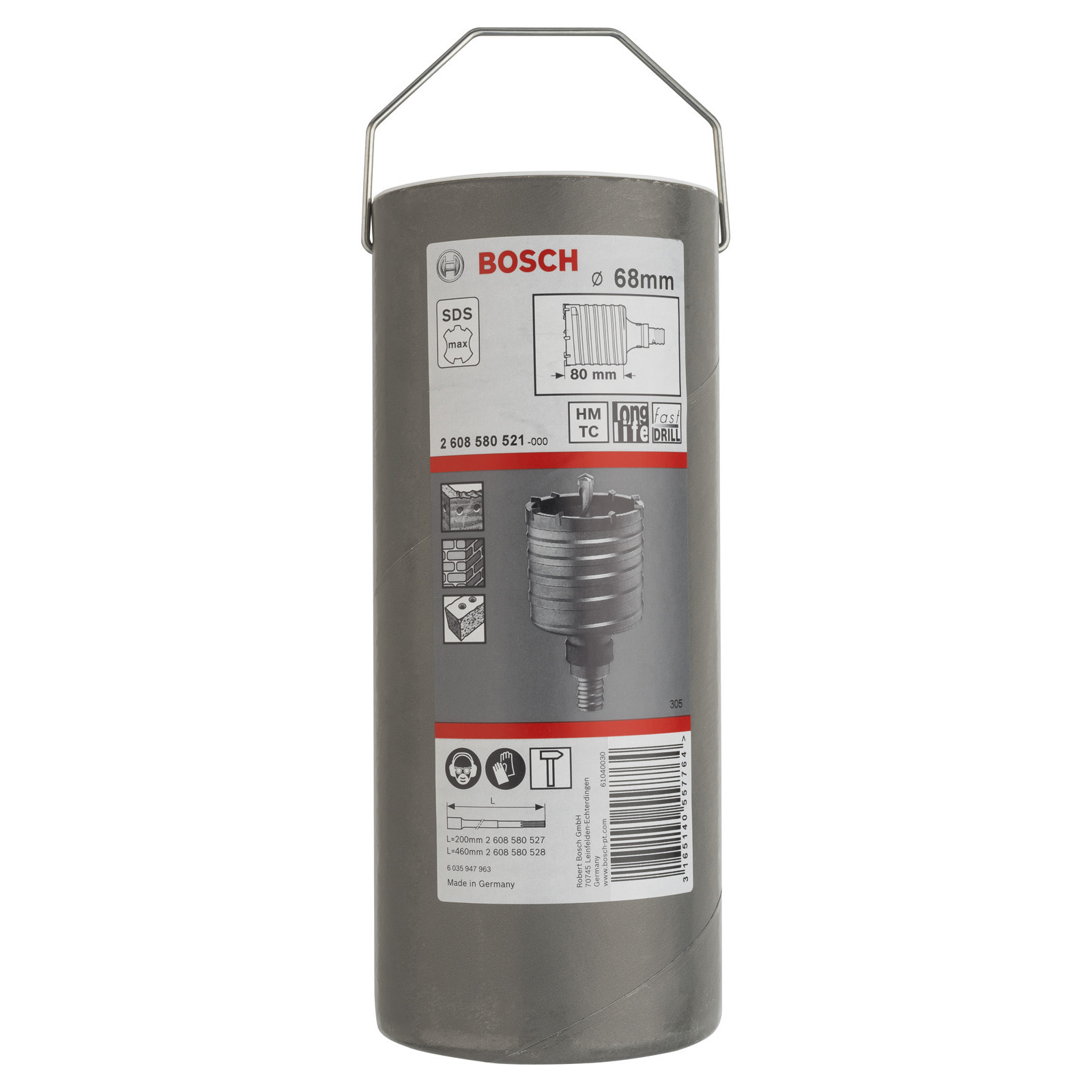 Bosch Hohlbohrkrone SDS-max-9 68 x 80 x 108 mm 6 2tlg. - 2608580521