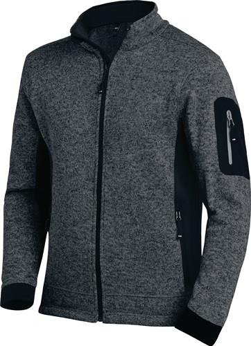FHB Strick-Fleecejacke CHRISTOPH Größe XXL anthrazit / schwarz - 79595-1220-2XL
