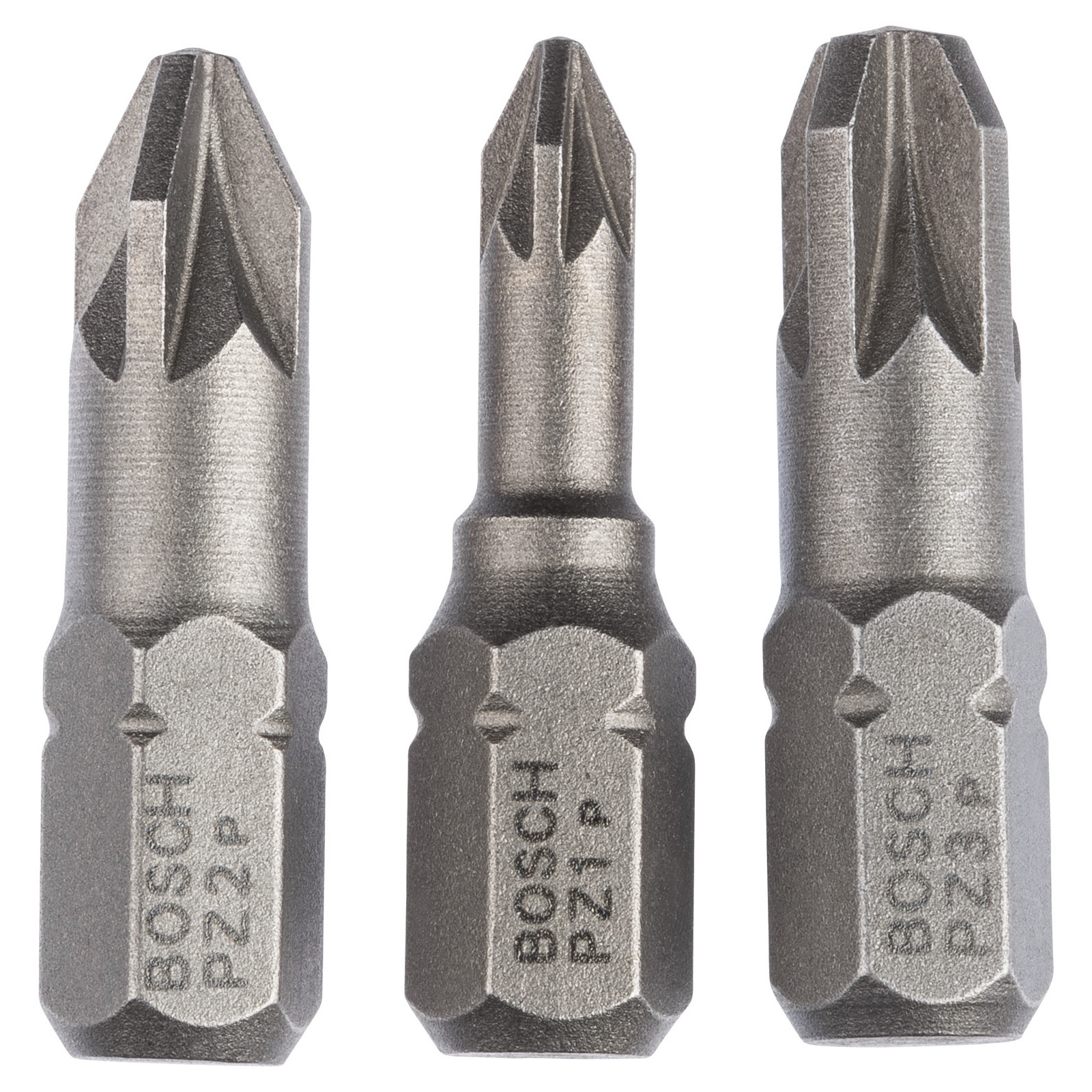 Bosch Schrauberbit-Set Extra-Hart (PZ), 3tlg. PZ1, PZ2, PZ3, 25 mm -2607001753