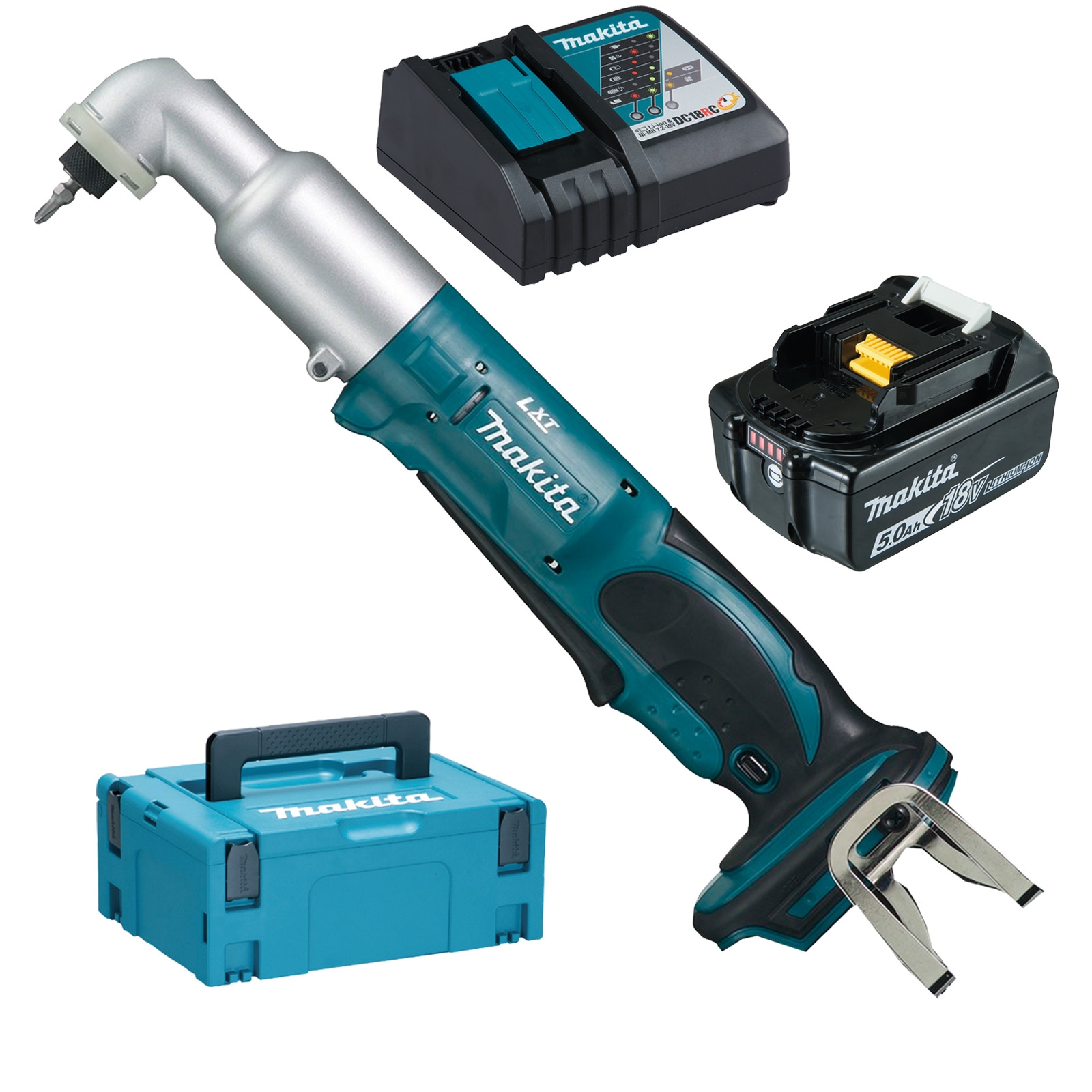 Makita DTL061RT1J Akku-Winkelschlagschrauber 18 V / 1x 5,0 Ah Akku + Ladegerät im Makpac