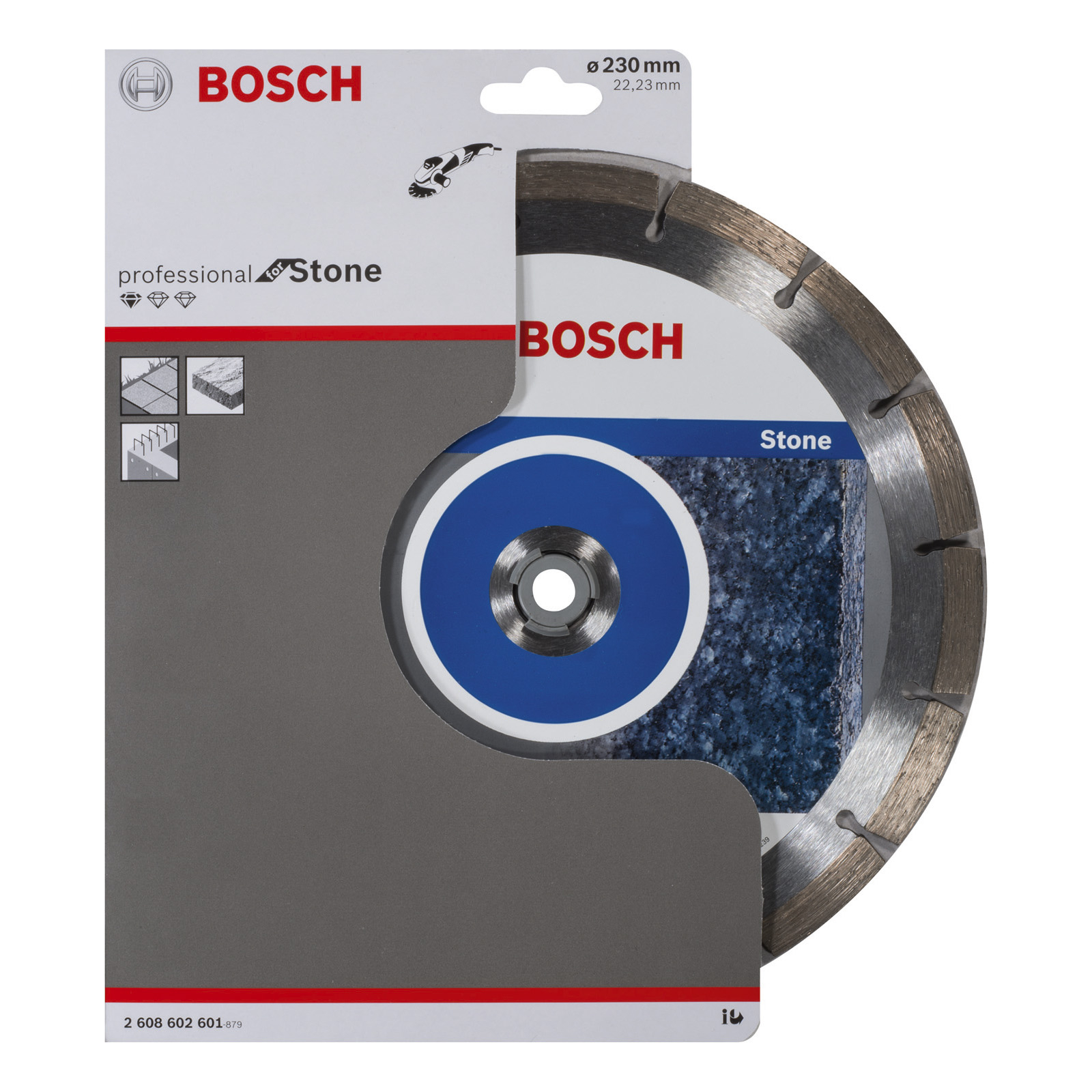 Bosch Diamanttrennscheibe Standard for Stone 230x22,23x2,3x10 mm 2608602601