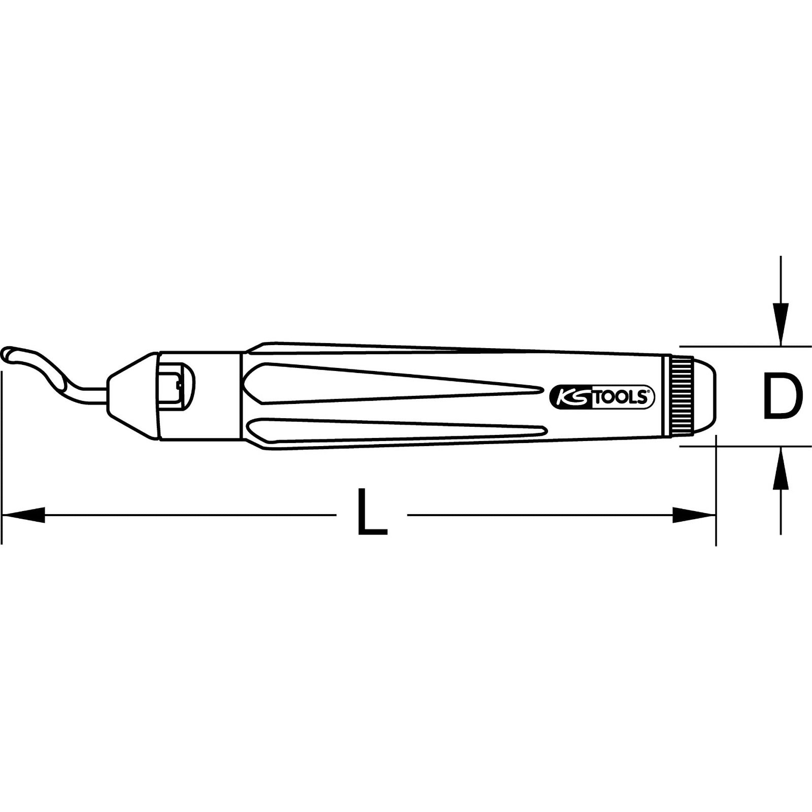 KS TOOLS Universal-Schnell-Entgrater 150 x 21 mm - 205.2500